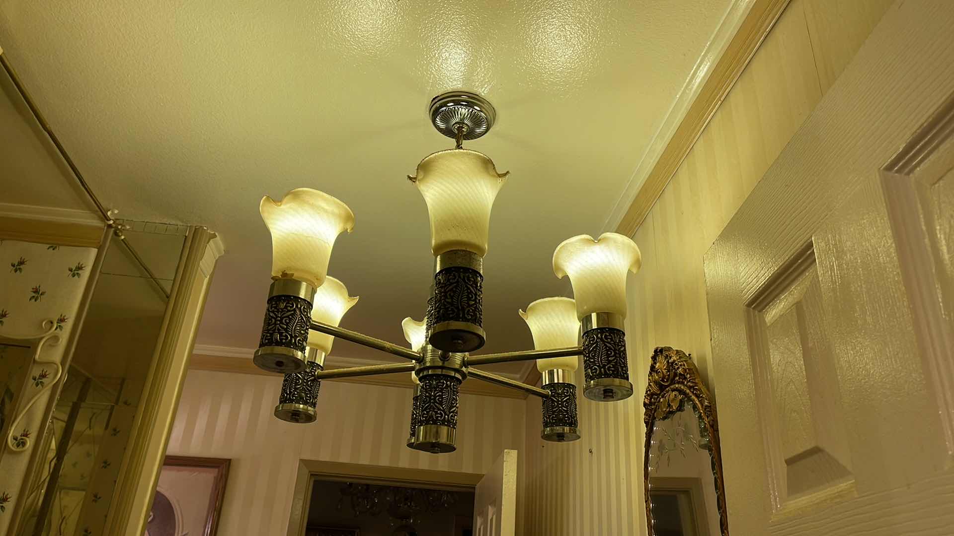 Photo 1 of MID CENTURY MODERN HANGING LAMP- PICTURES DONT DO THIS LAMP JUSTICE ITS VERY UNIQUE AND DIFFERENT 