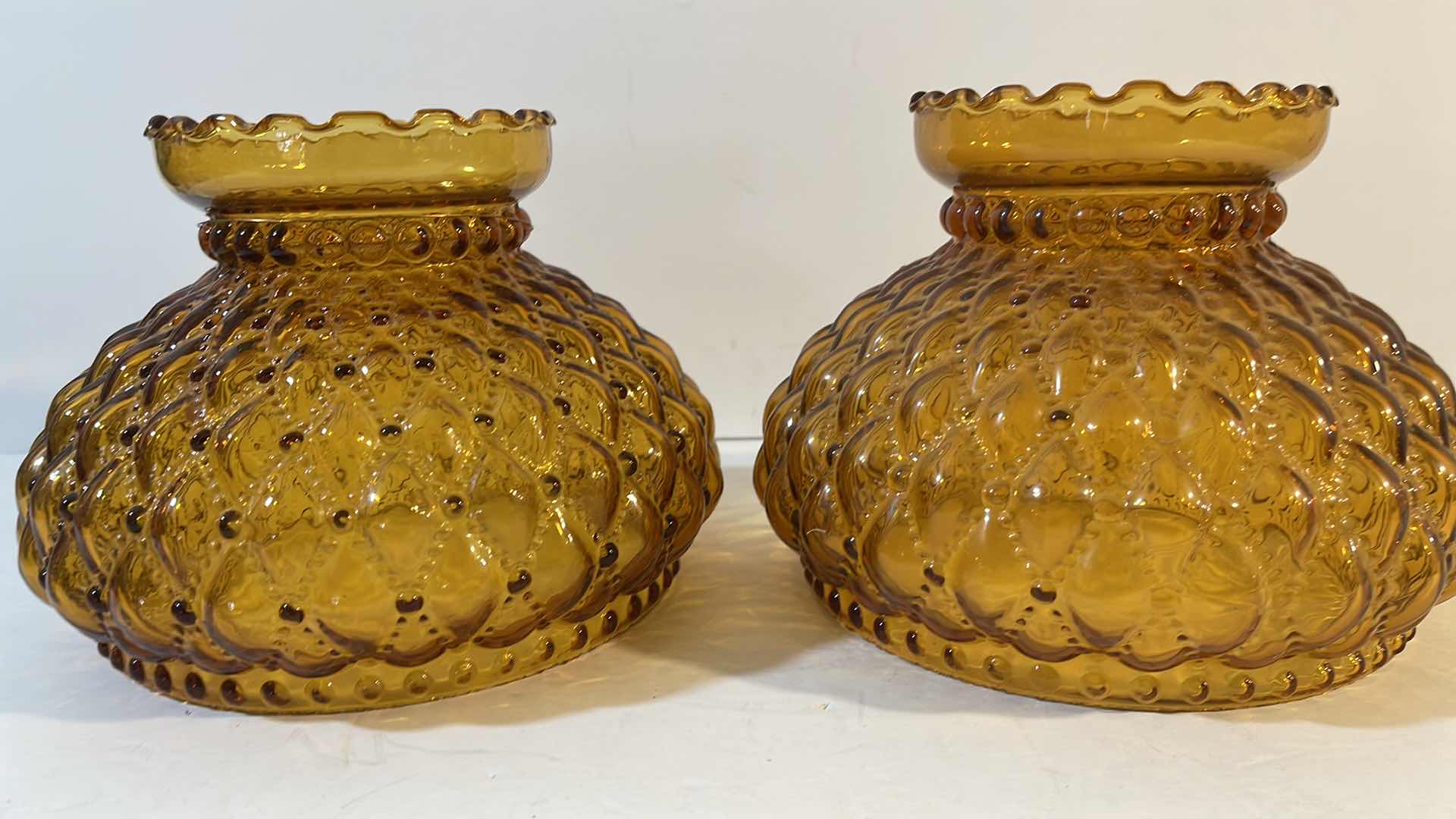 Photo 1 of AMBER GLASS SHADES