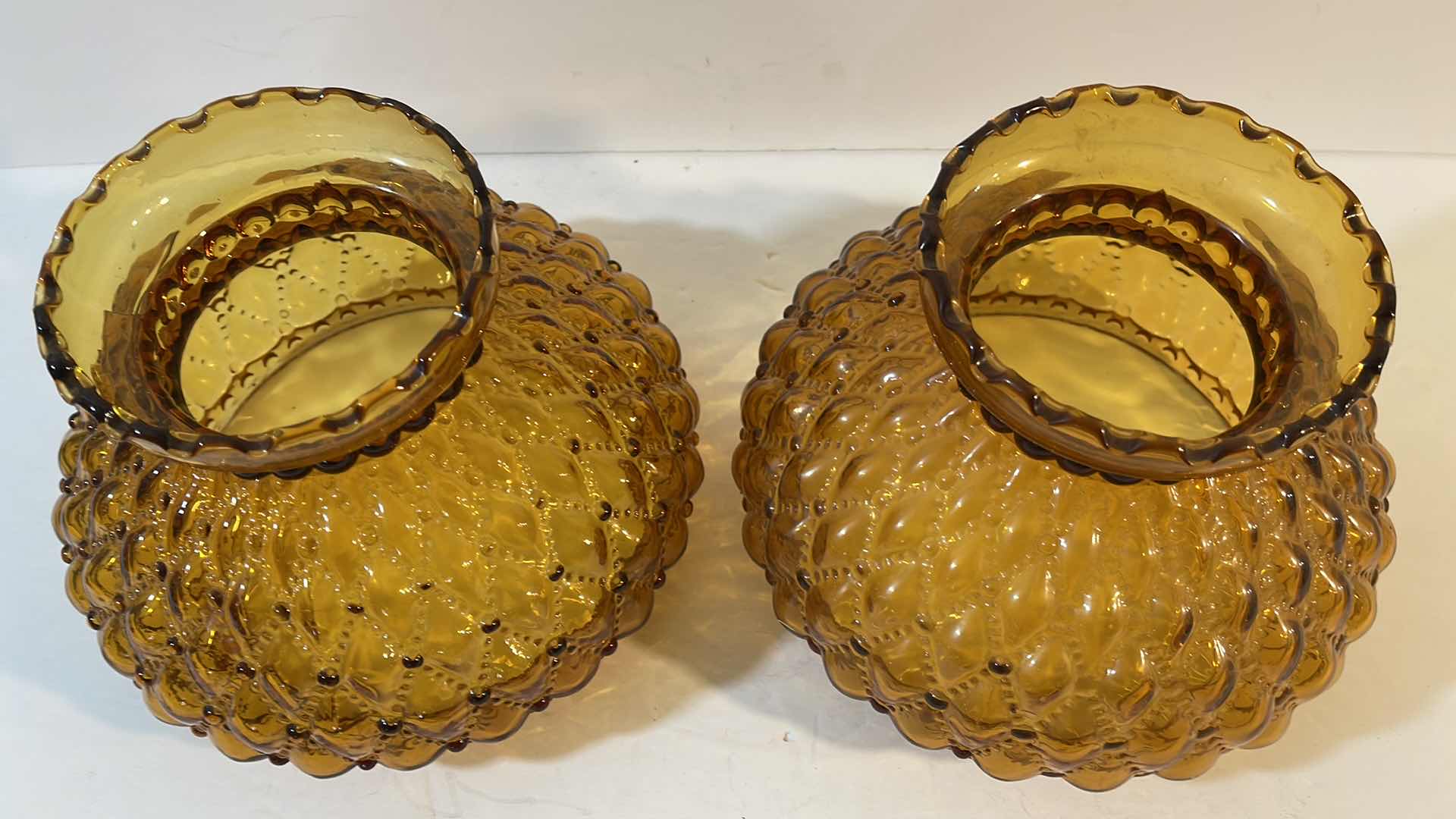 Photo 1 of AMBER GLASS SHADES