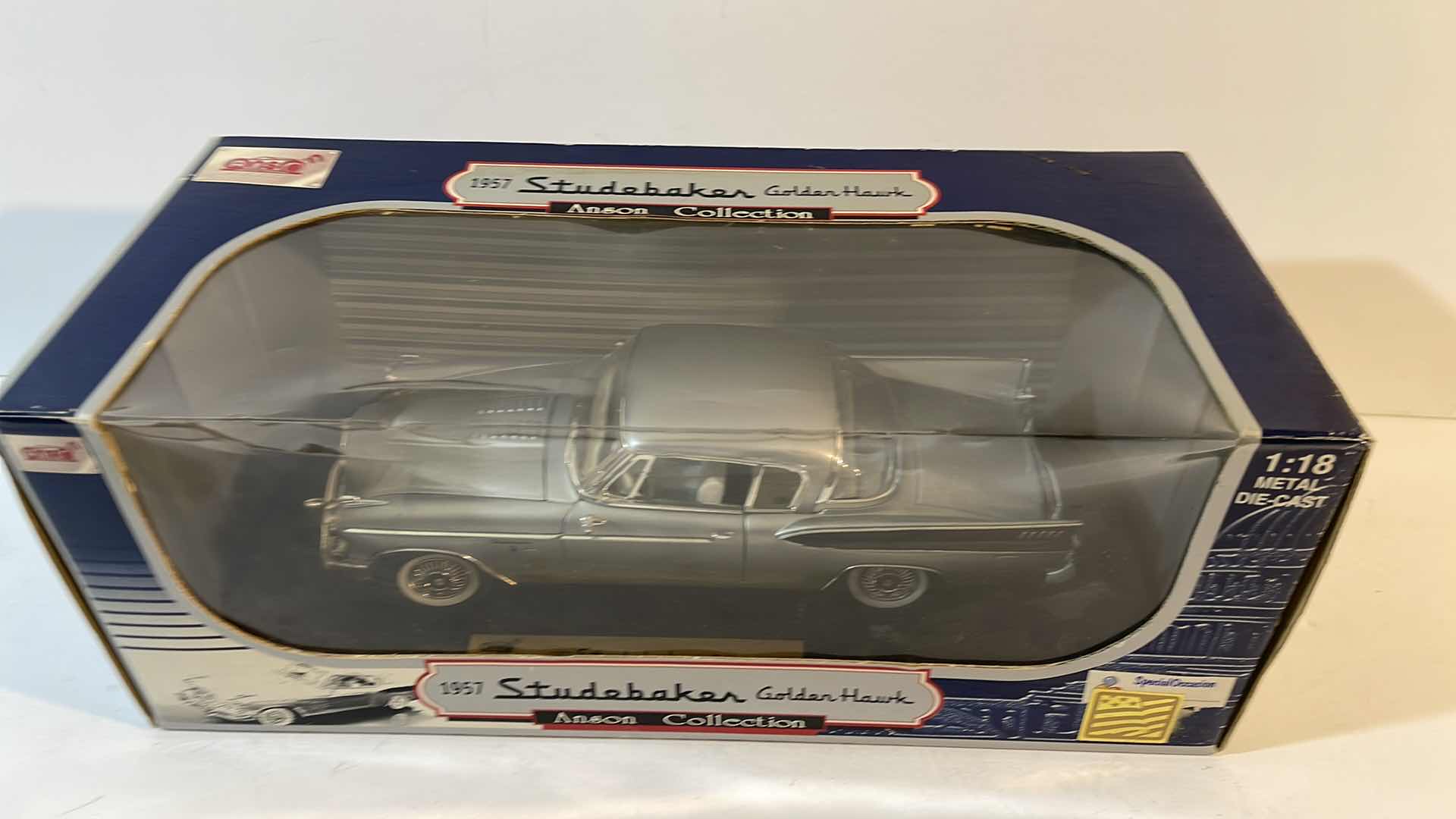 Photo 1 of ANSON CLASSICS 1957 STUDEBAKER GOLDEN HAWK METAL DIE-CAST CAR 1:18