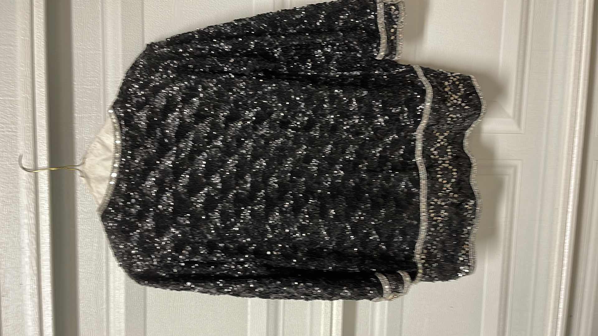 Photo 1 of VINTAGE CUSTOM STAGE WEAR - WORN BY MARY SAENZ AKA ROBERTA DARREN SIZE XS-S
SEQUIN FITTED LONG SLEEVE SIZE S/M