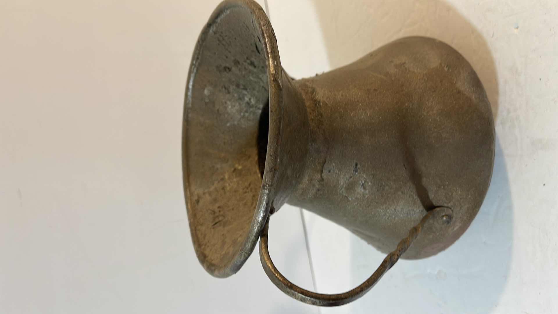 Photo 1 of ANTIQUE ITALIAN METAL MARKED WATER JUG H 10” 