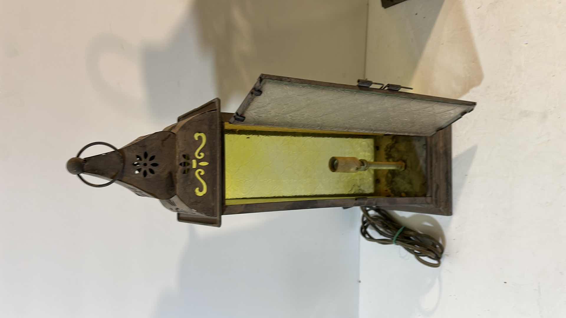 Photo 1 of DECORATIVE METAL LANTERNS ONE HAS BEEN ELECTRIFIED H-18