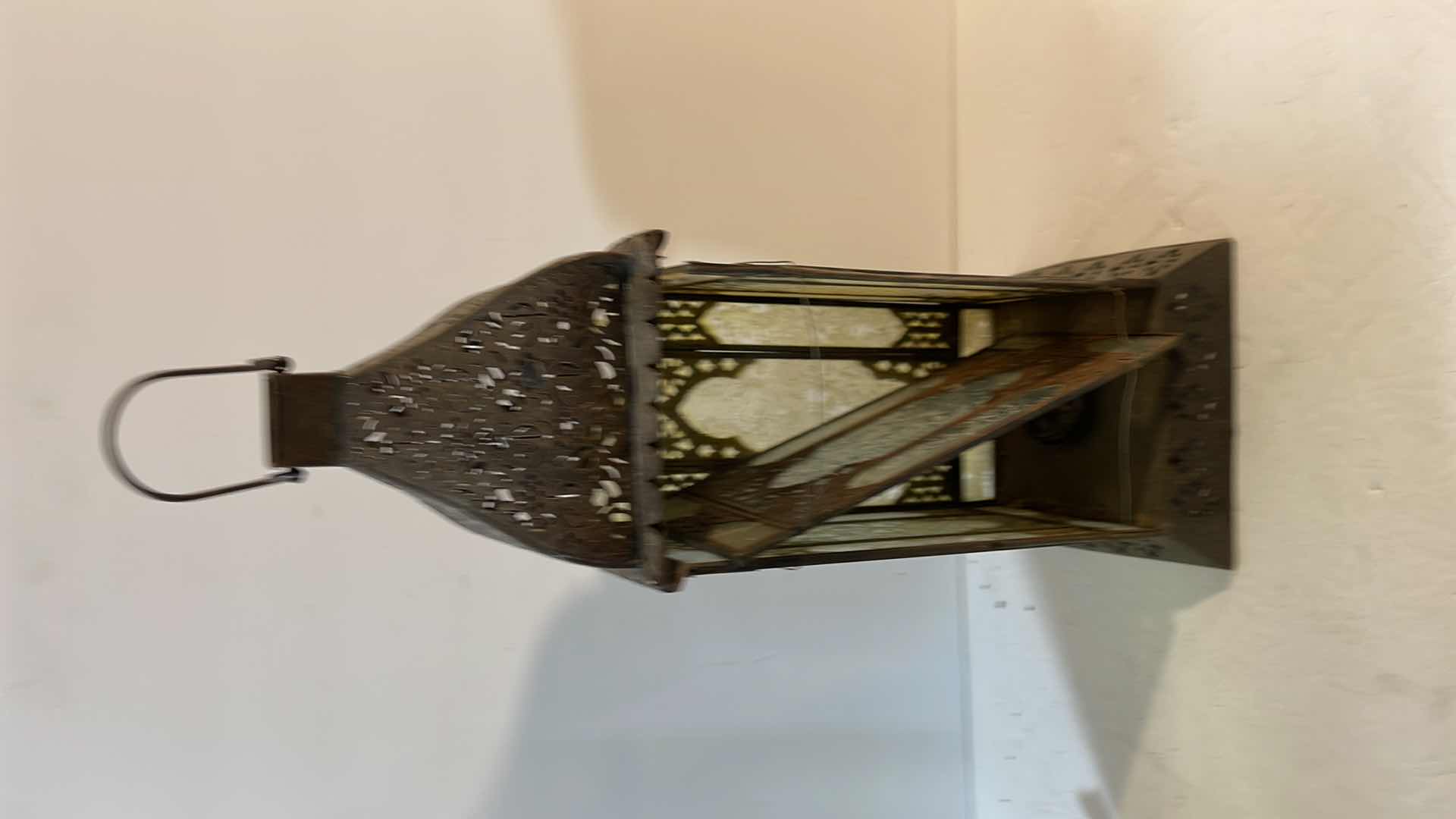 Photo 1 of DECORATIVE METAL LANTERNS ONE HAS BEEN ELECTRIFIED H-18