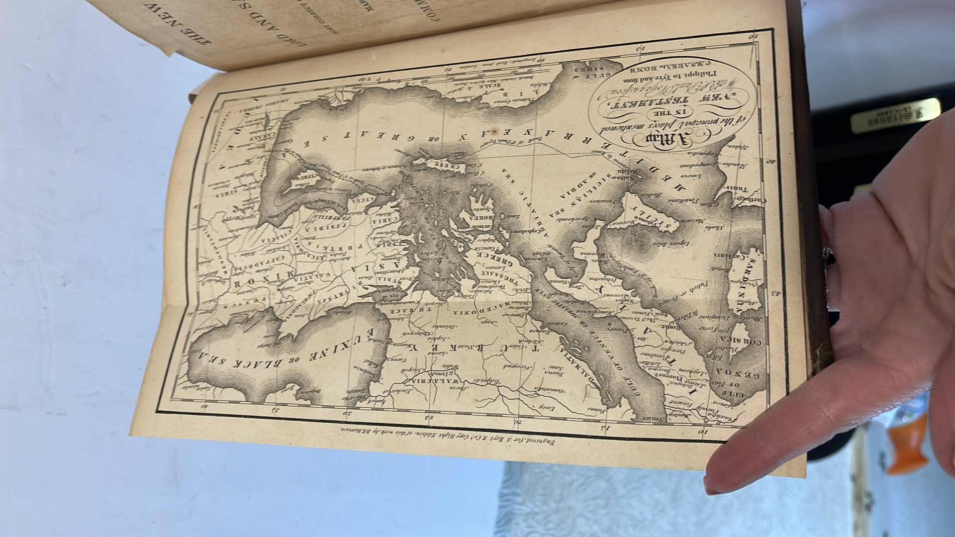 Photo 1 of 1852 ANTIQUE CHARLES COMMENTARY NEW TESTAMENT SIGNED BY CHAPIN IN 1865