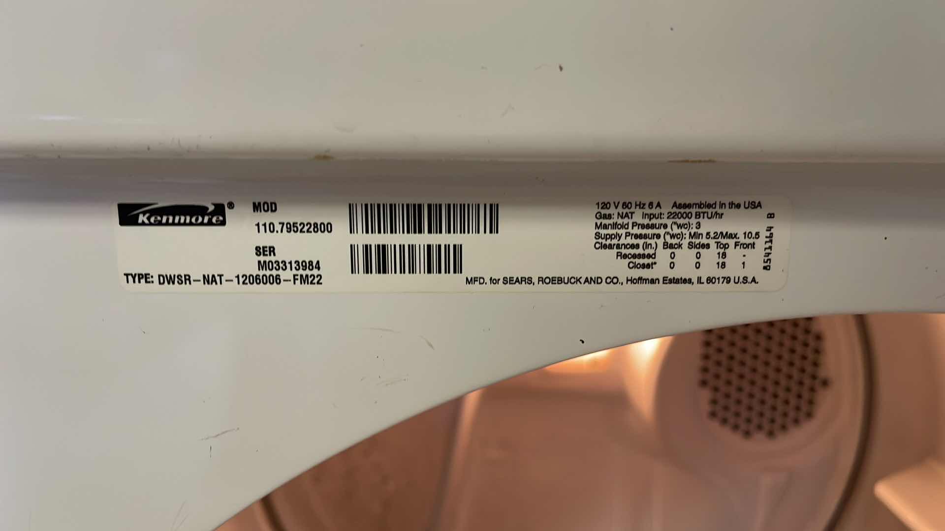 Photo 1 of KENMORE 500 DRYER - TESTED WORKING