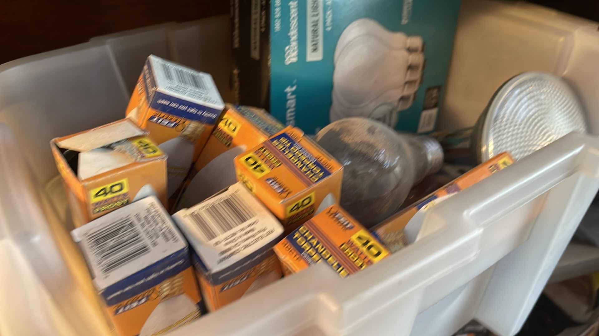 Photo 1 of CONTENTS OF CABINET - SCREWS / LIGHTBULB / CHEMICALS & MORE 