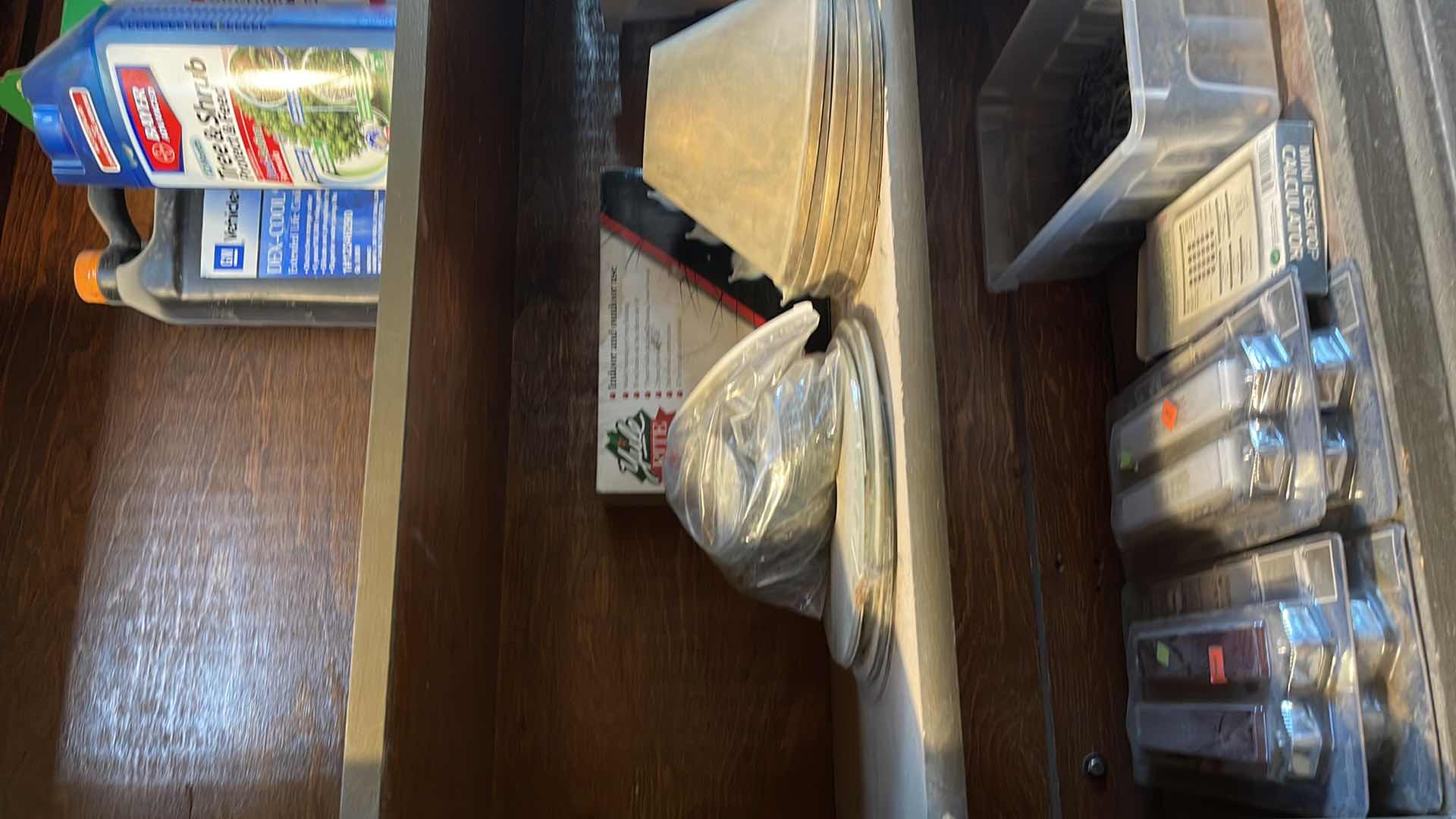 Photo 1 of CONTENTS OF CABINET - SCREWS / LIGHTBULB / CHEMICALS & MORE 