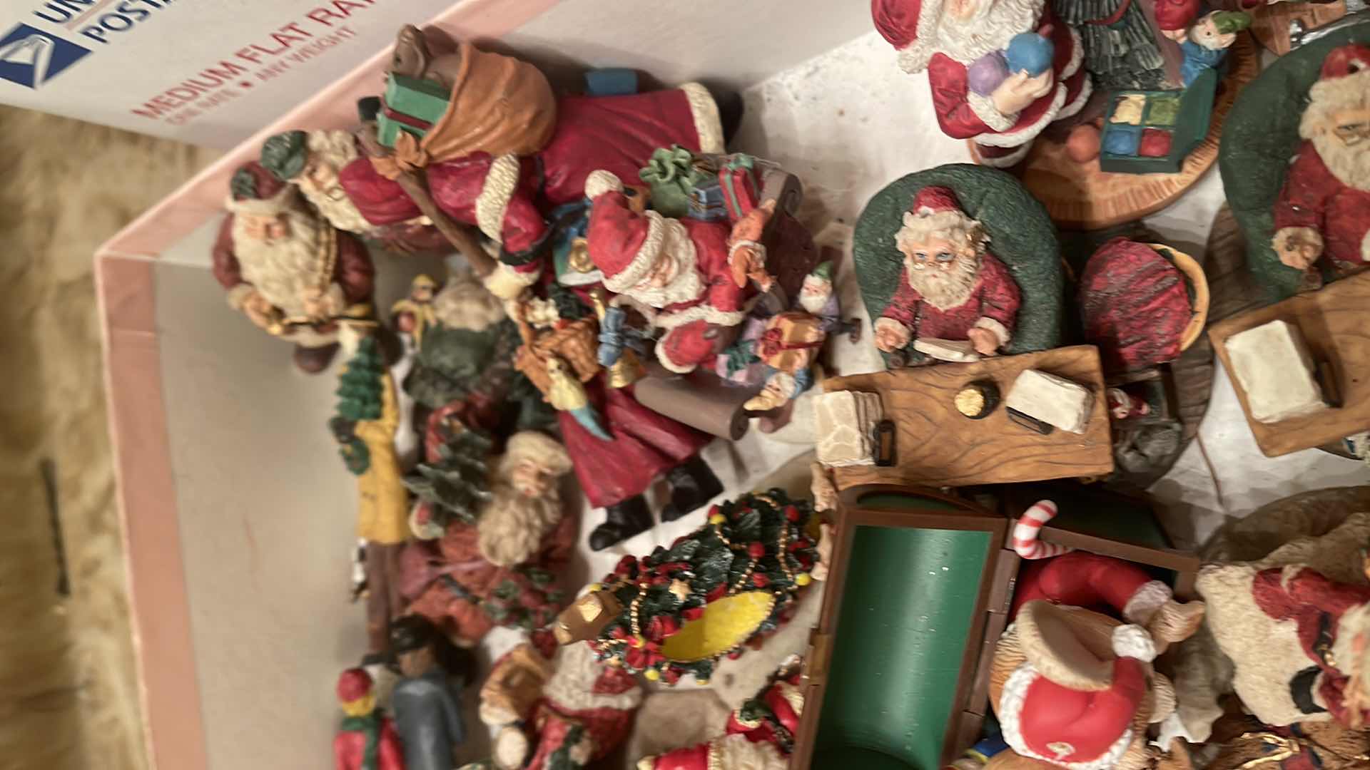 Photo 3 of ENTIRE BOX OF SANTAS SOME VINTAGE