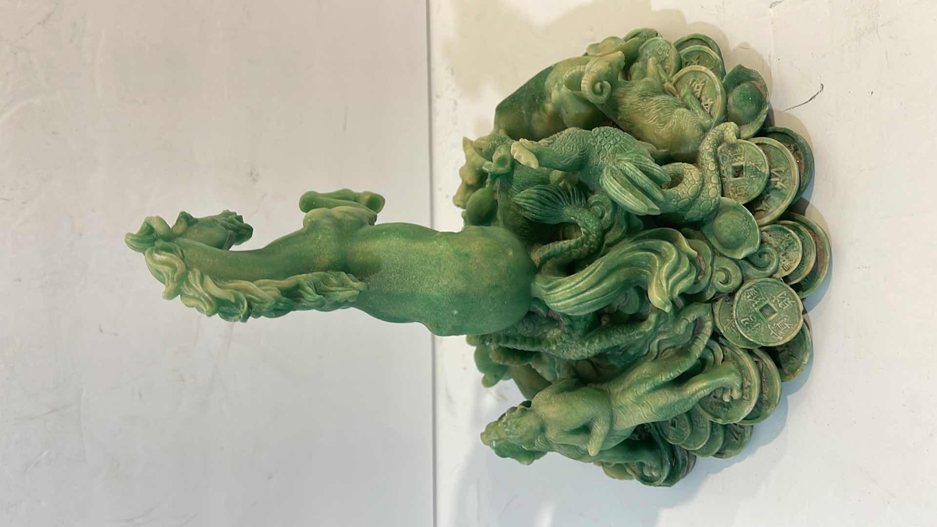 Photo 1 of Chinese Feng Shui Lucky Green 3 Running Horses Statue Home/Office Decor
$150