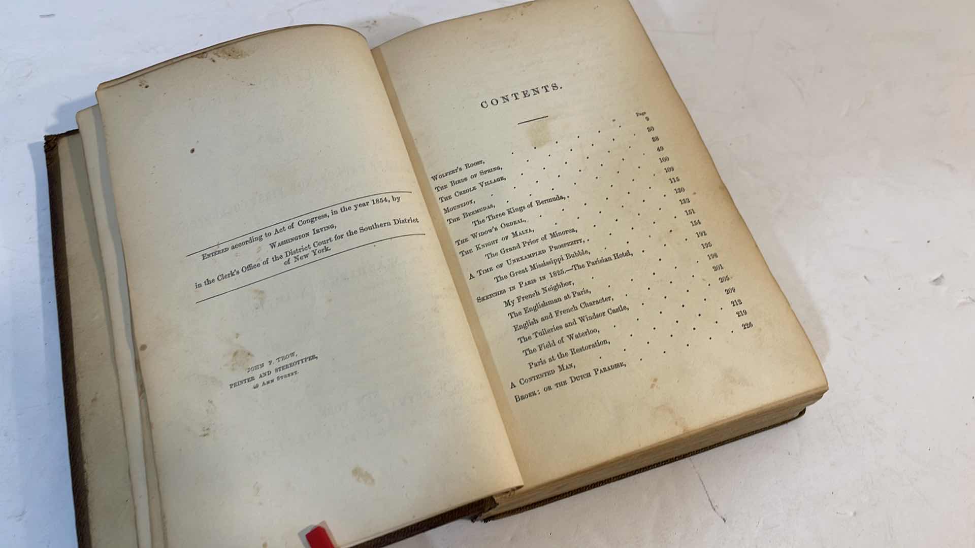 Photo 1 of 1855 ANTIQUE BOOK “ WOLFERTS ROOST”