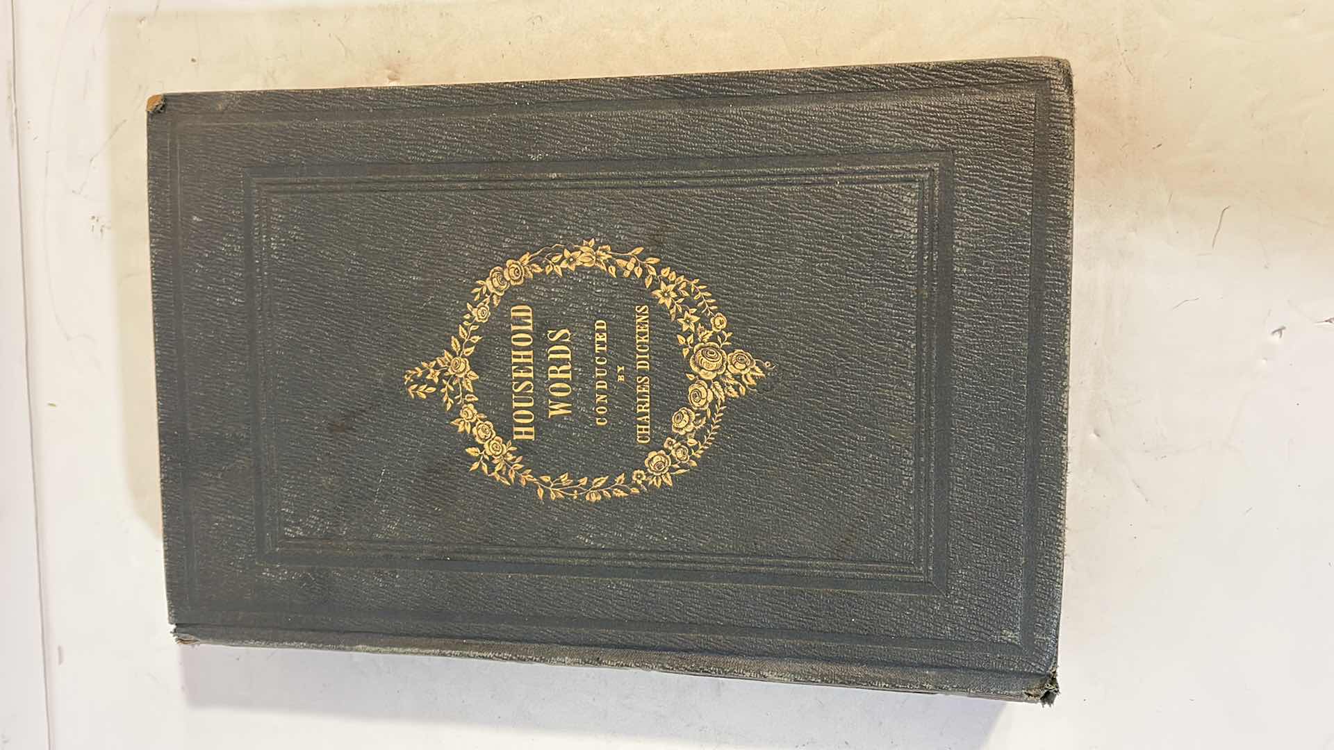 Photo 1 of 1856 ANTIQUE HOUSEHOLD WORDS A WEEKLY JOURNAL CONDUCT BY CHARLES DICKENS VOLUME XII & HOUSEHOLD WORDS 
