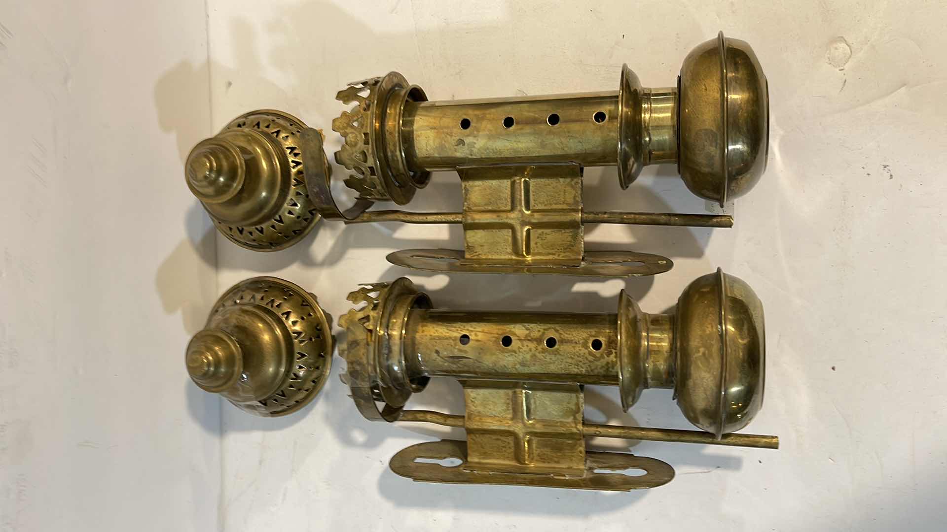 Photo 1 of ANTIQUE RAILROAD TRAIN OIL LANTERN WALL SCONCE CANDLE LAMP LIGHT FIXTURE