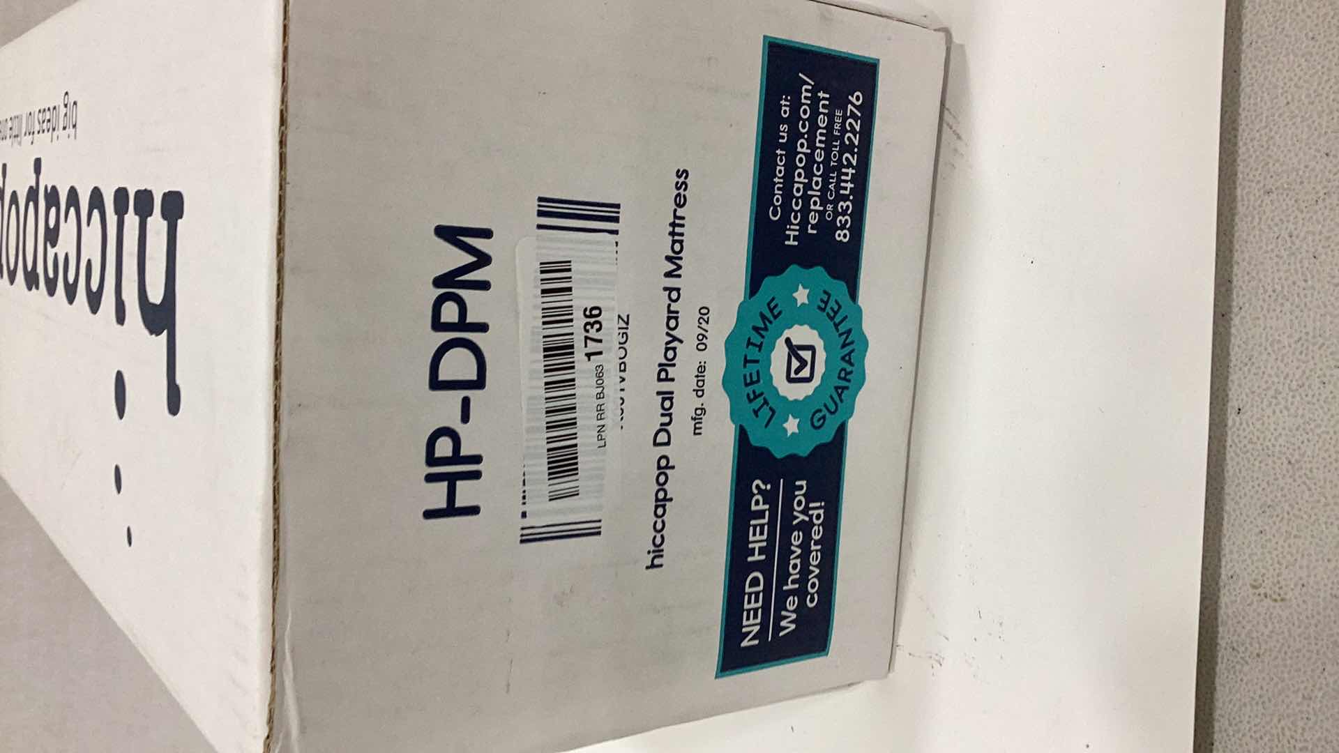 Photo 1 of HICCAPOP DUAL PLAYYARD MATTRESS FACTORY SEALED