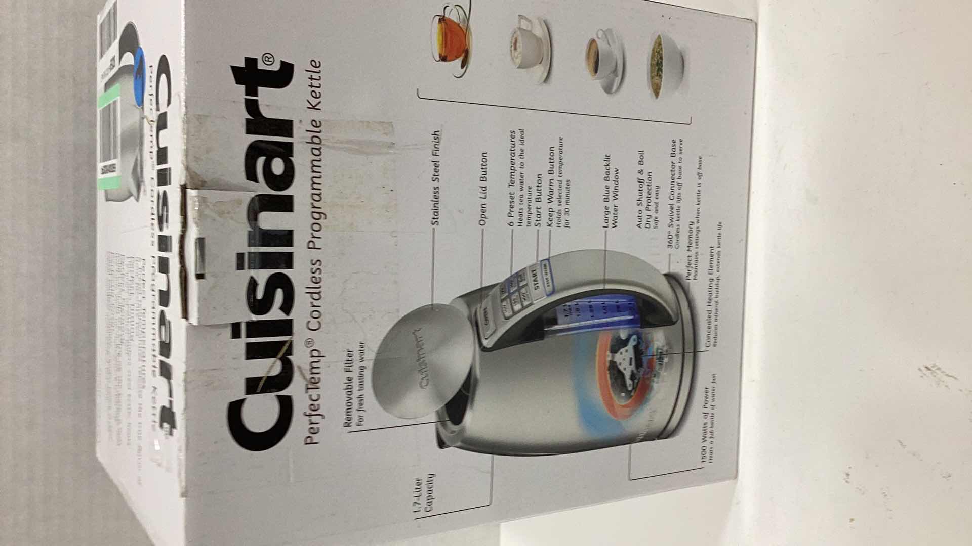 Photo 1 of CUISINART PERFECTEMP CORDLESS PROGRAMMABLE KETTLE