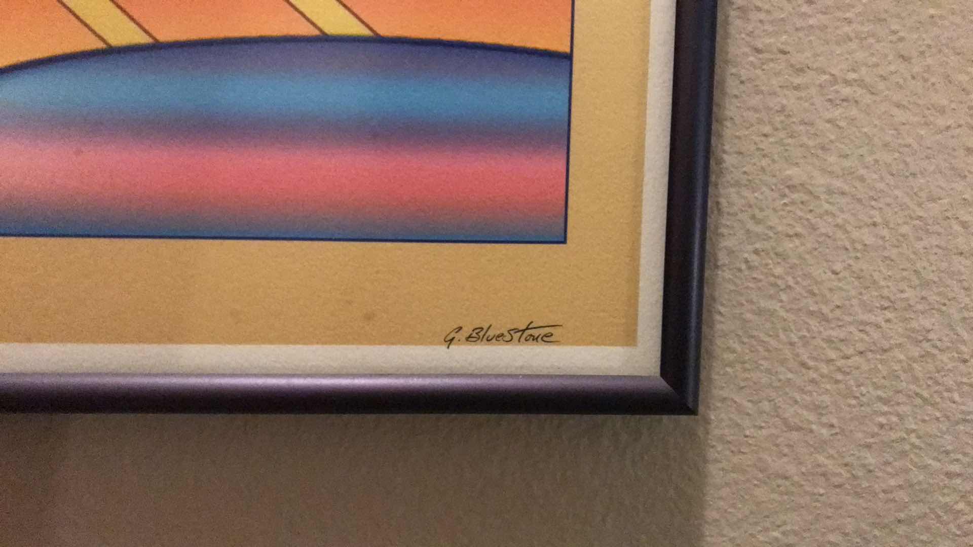 Photo 1 of G. BLUESTONE ASIAN INSPIRED LIMITED EDITION 25/250 SIGNED & FRAMED ART 17”x22”