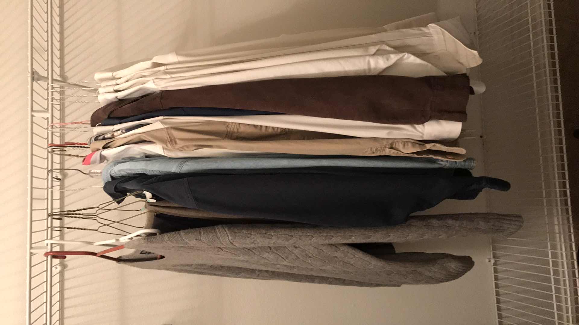 Photo 1 of MENS LONG SLEEVE DRESS SHIRTS AND PANTS SIZE L / XL PANTS 34