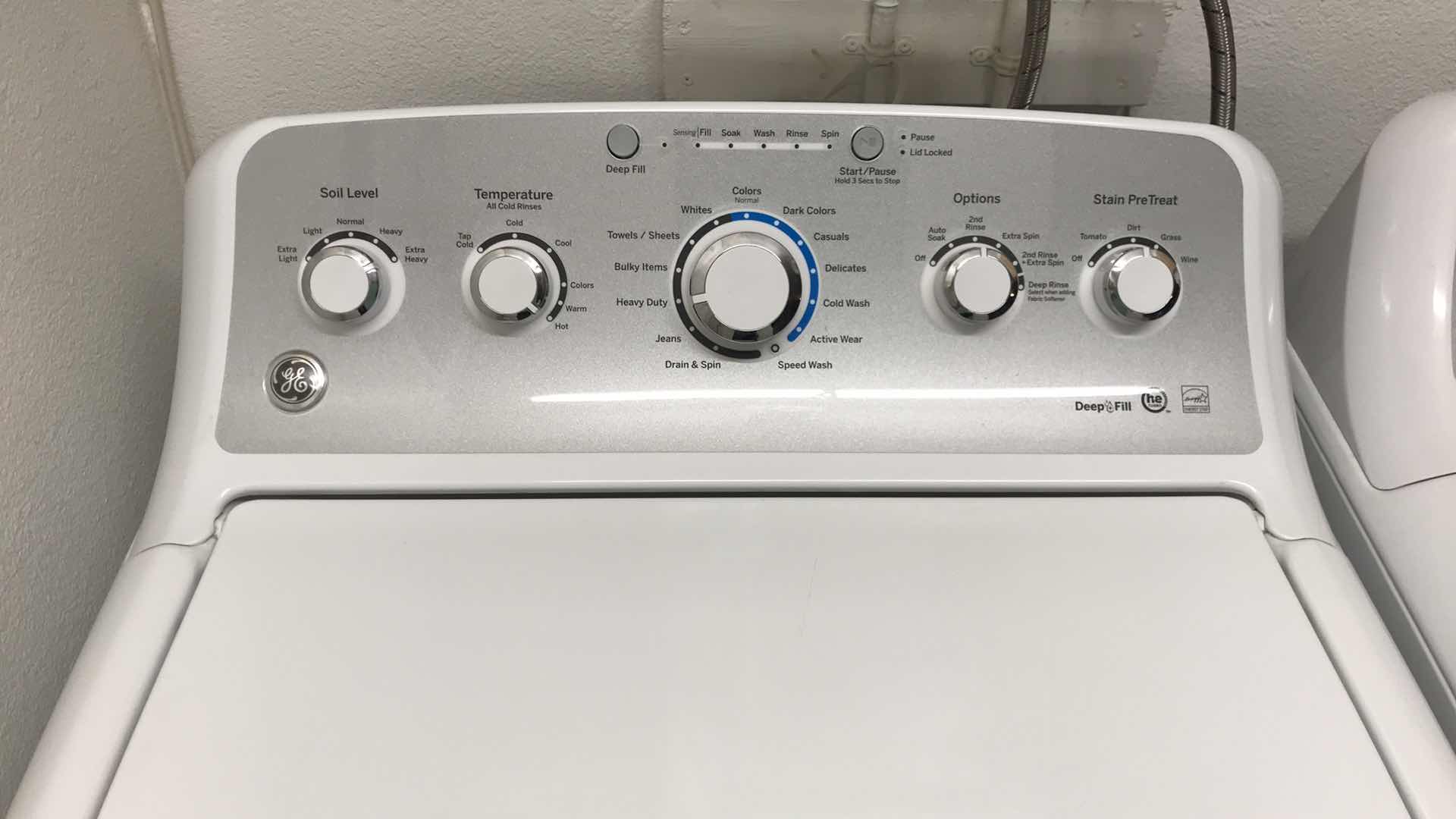 Photo 1 of GE DEEP+ FILL WASH MACHINE - MATCHING DRYER IN AUCTION