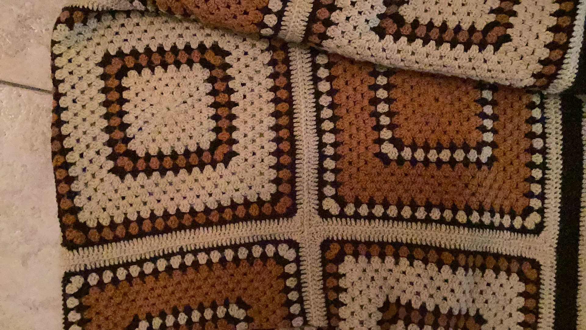 Photo 1 of VINTAGE CROCHET AFGAN/ THROW BLANKET