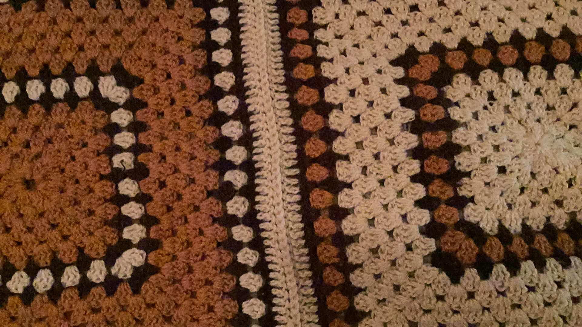 Photo 1 of VINTAGE CROCHET AFGAN/ THROW BLANKET
