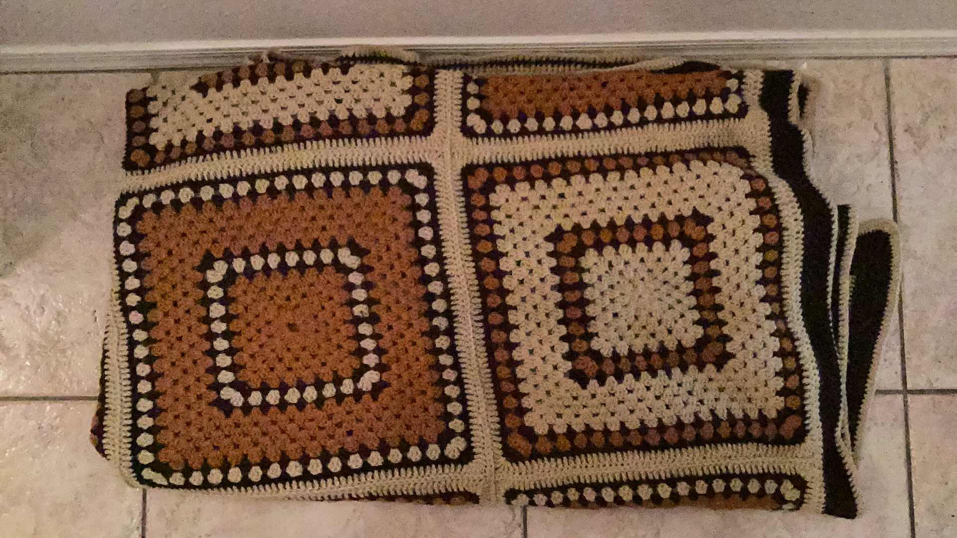 Photo 1 of VINTAGE CROCHET AFGAN/ THROW BLANKET