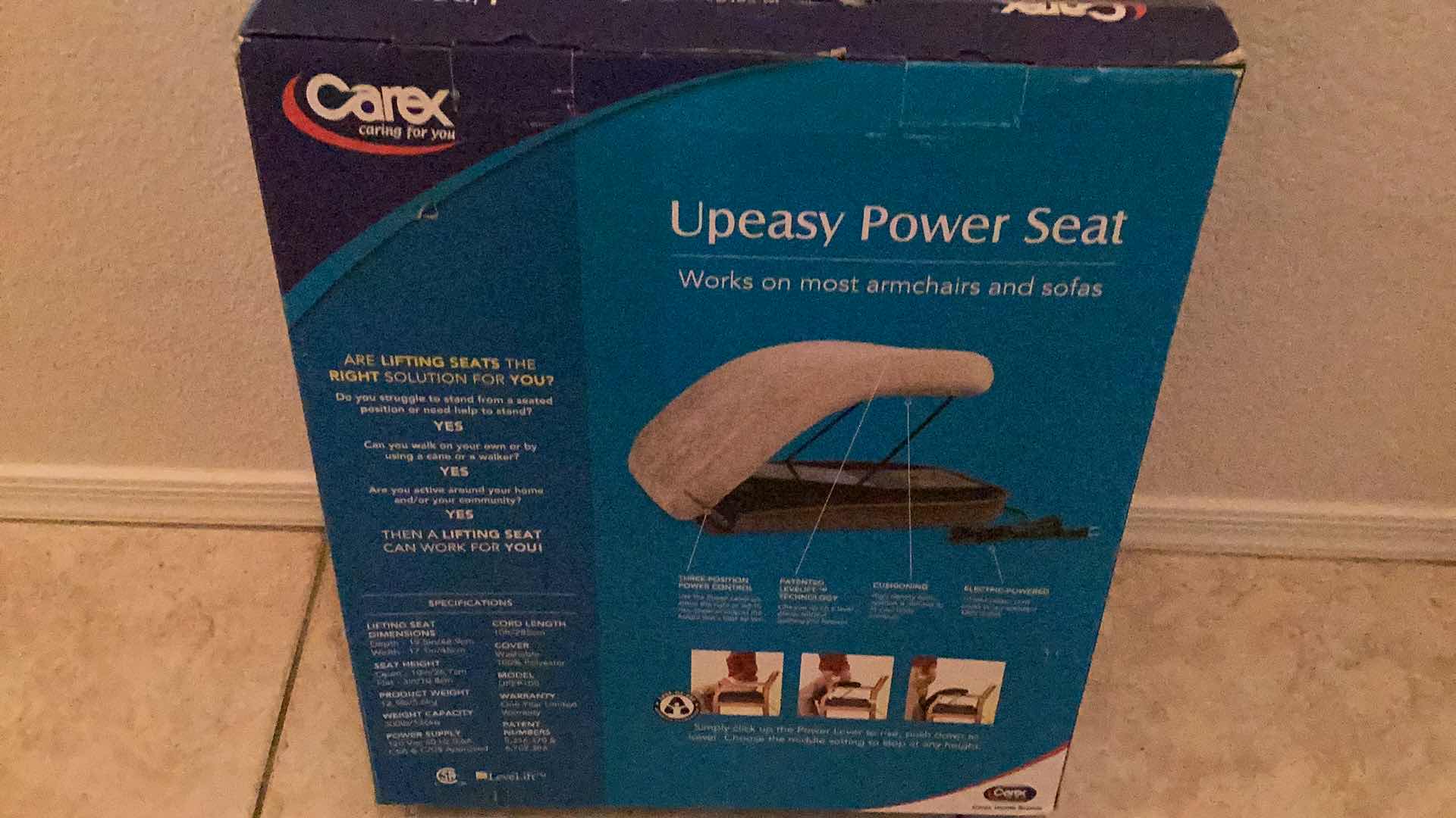 Photo 1 of CAREX UPEASY POWER SEAT NIB