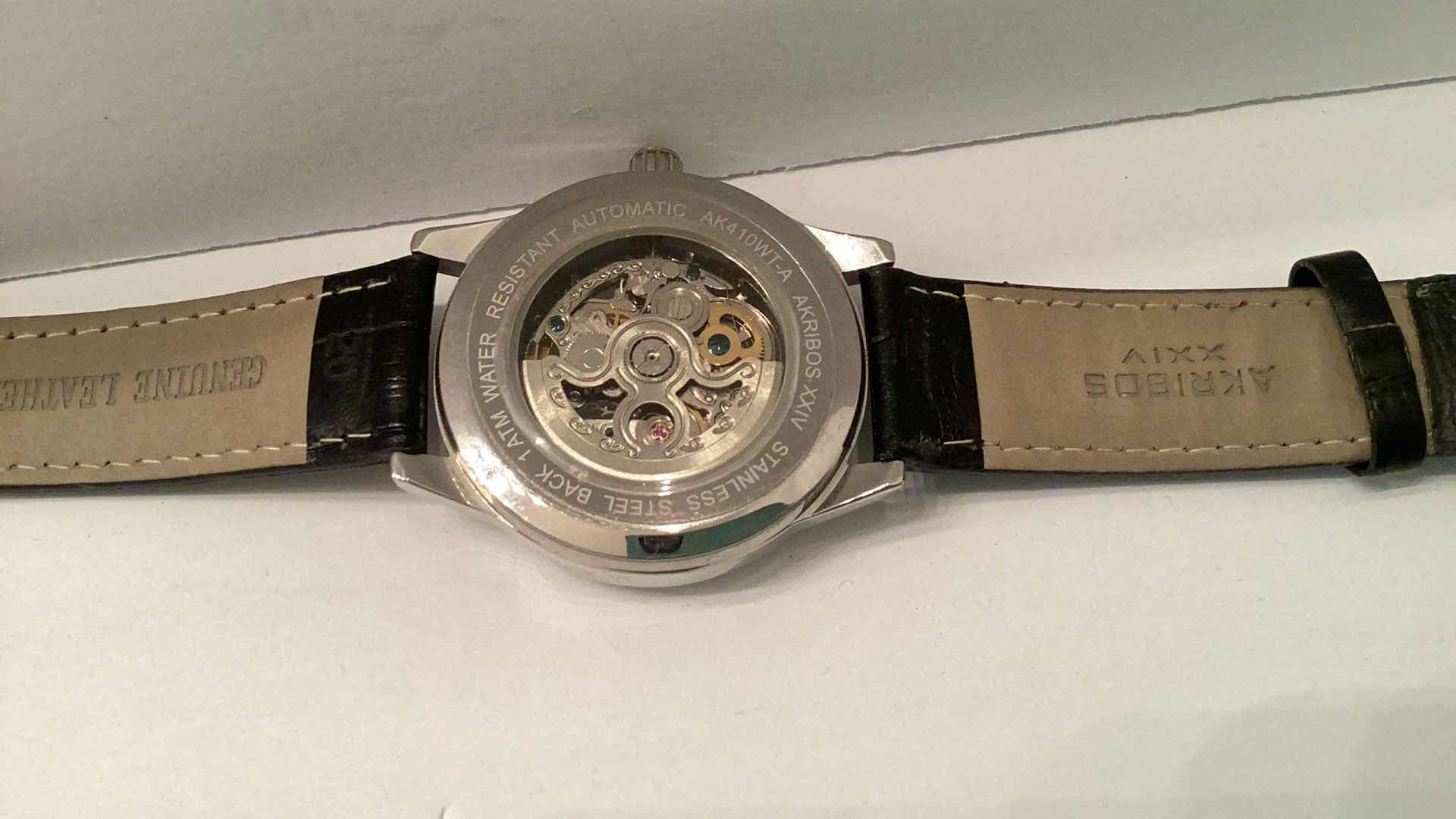 Photo 1 of AKRIBOS XXIV LEATHER BAND WATCH