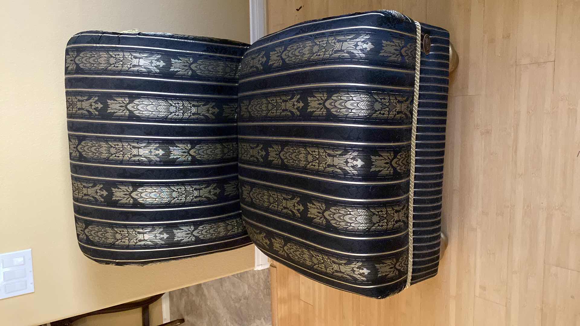 Photo 1 of DESIGN BY SUZY BLACK AND GOLD ARMLESS CHAIR