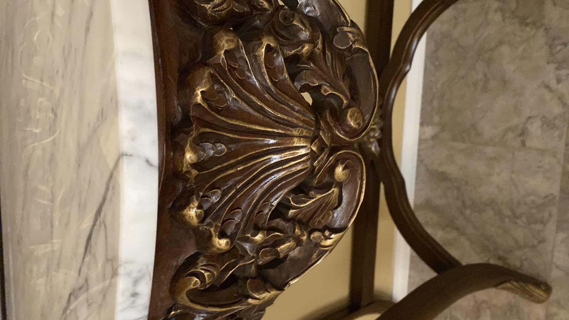 Photo 1 of ORNATE HALL TABLE WITH MIRROR 36”X 15” H34” MIRROR 35” X H45”