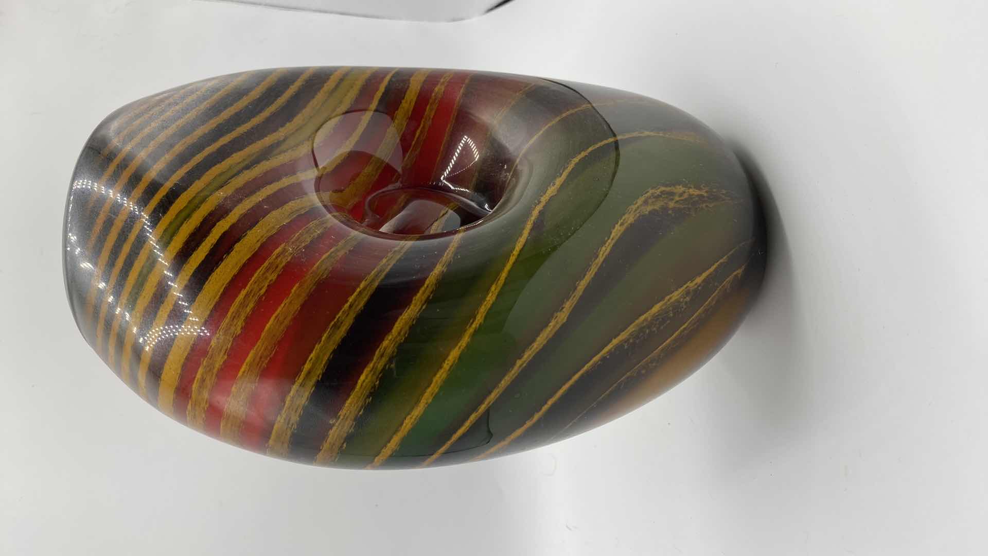 Photo 1 of DALE TIFFANY HAND BLOWN GLASS VASE H10”