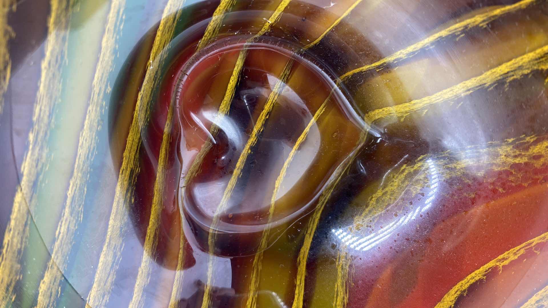 Photo 1 of DALE TIFFANY HAND BLOWN GLASS VASE H10”