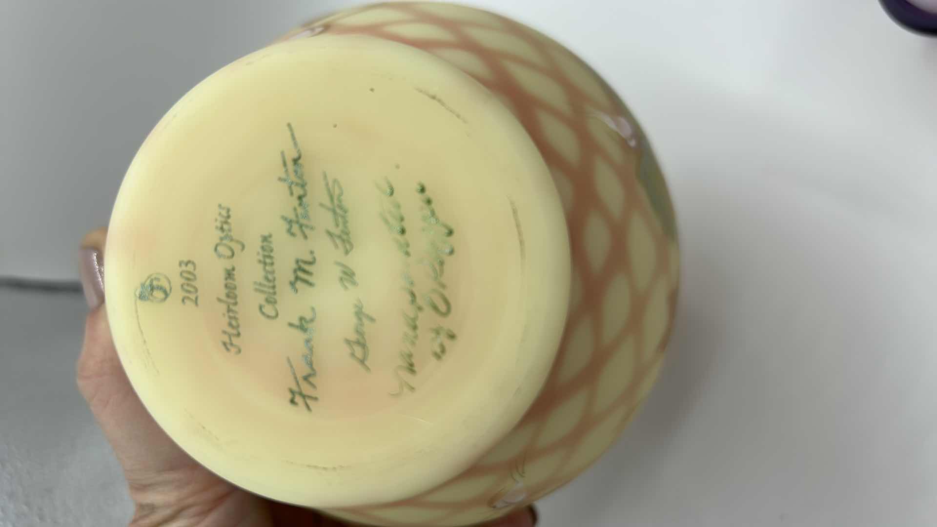 Photo 1 of 3 HAND PAINTED SIGNED VINTAGE FENTON COLLECTIBLE VASES H10”