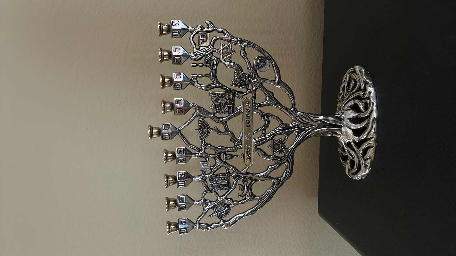 Photo 1 of 2 MENORAHS ( 24K GOLD AND SILVER PLATED)