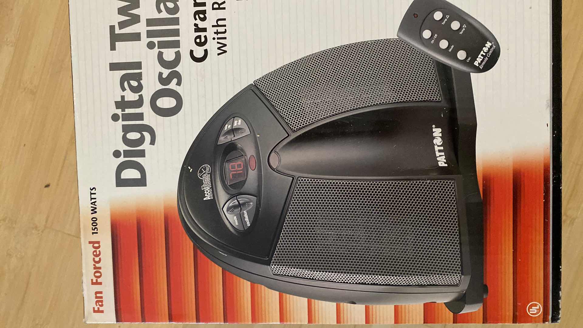 Photo 1 of PATTIN DIGITAL TWIN OSCILLATING CERAMIC HEATER