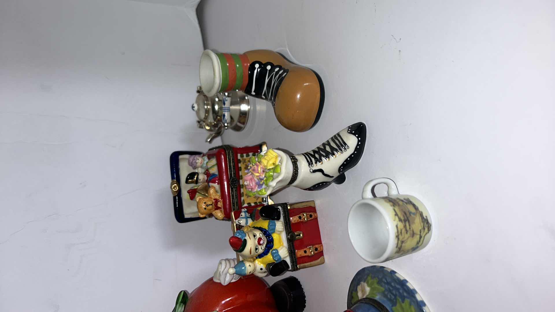 Photo 1 of COLLECTIBLE TRINKET BOXES, FLASS CLOWN AND MORE
