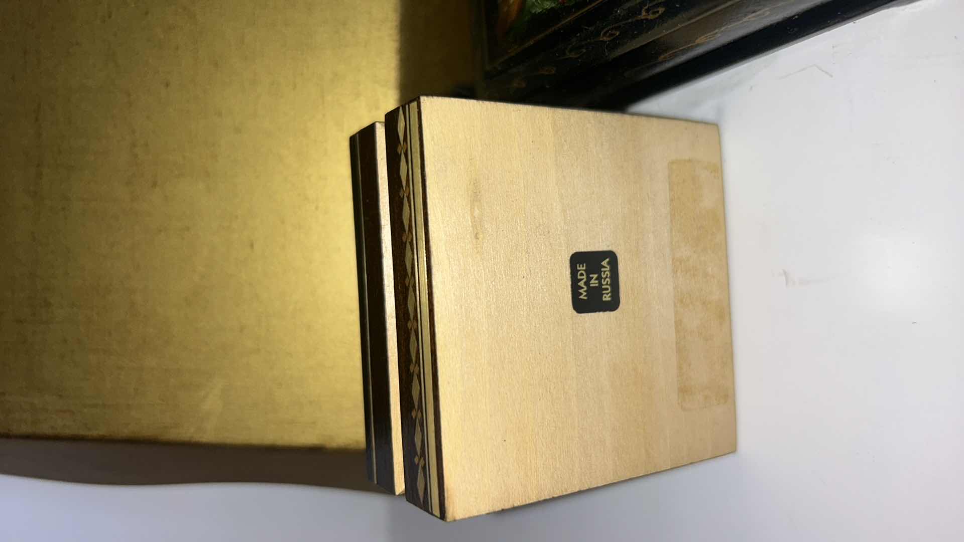 Photo 1 of WOOD BOXES AND TRAY FROM RUSSIA, ITALY AND MORE