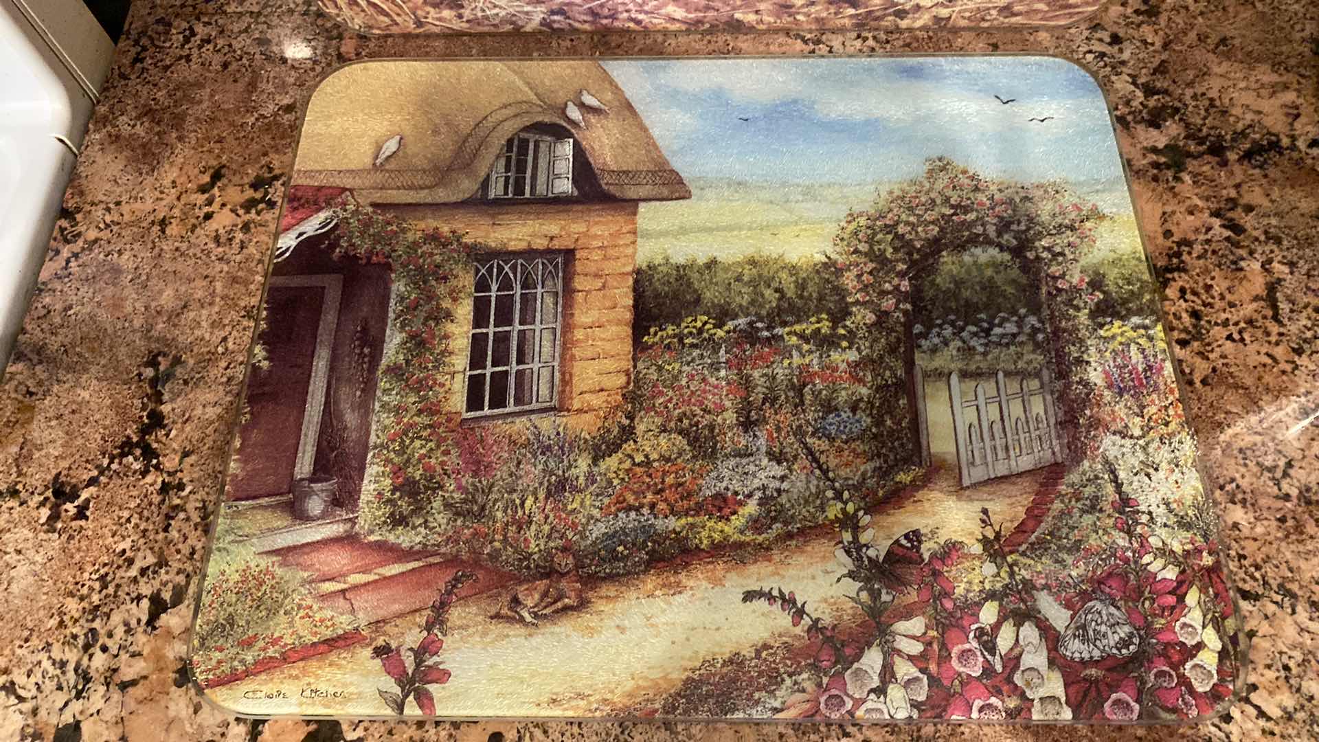 Photo 1 of PAIR OF GLASS CUTTING BOARDS 16” X 19”