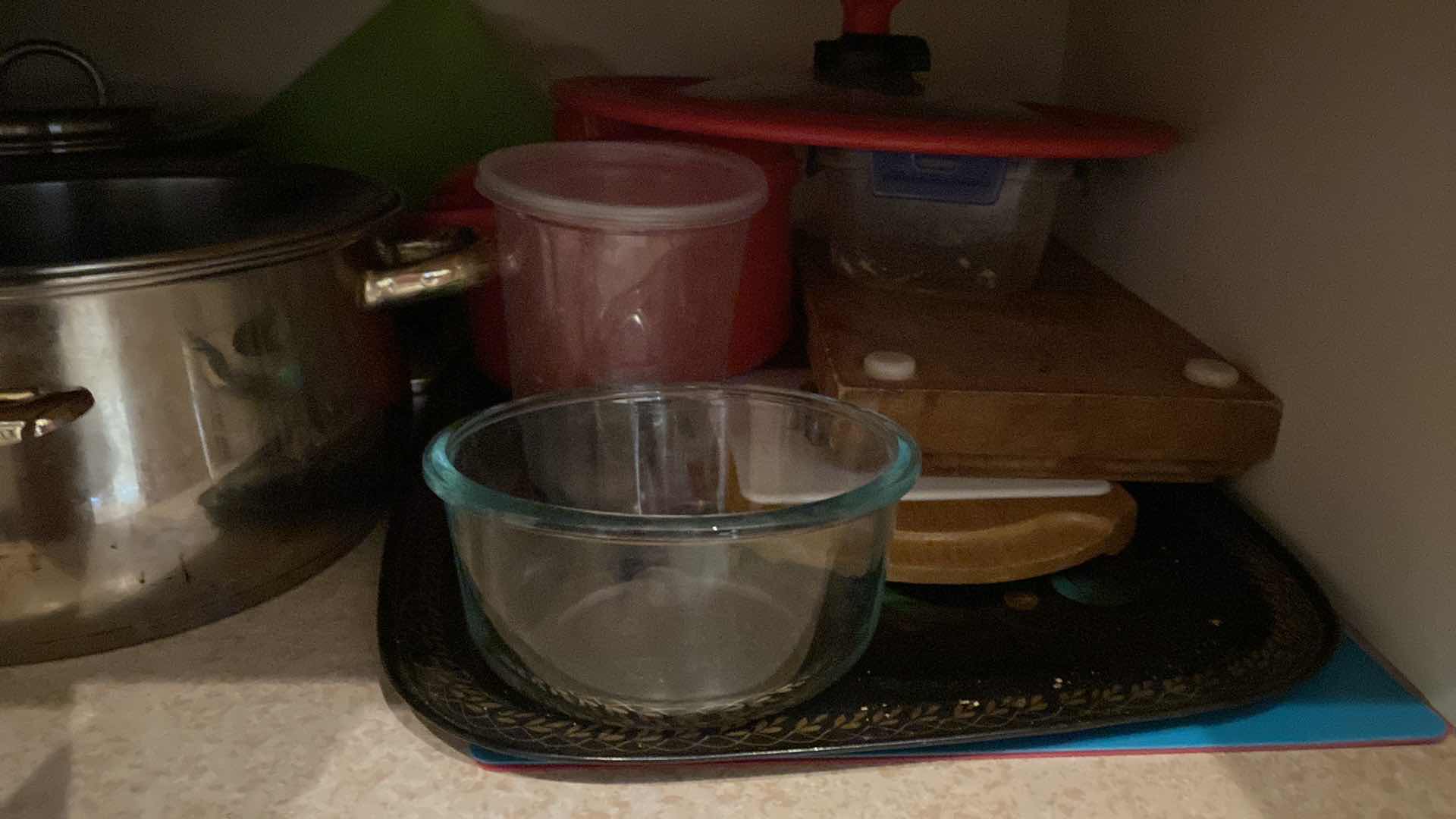 Photo 1 of CONTENTS OF KITCHEN CABINET POTS AND PANS