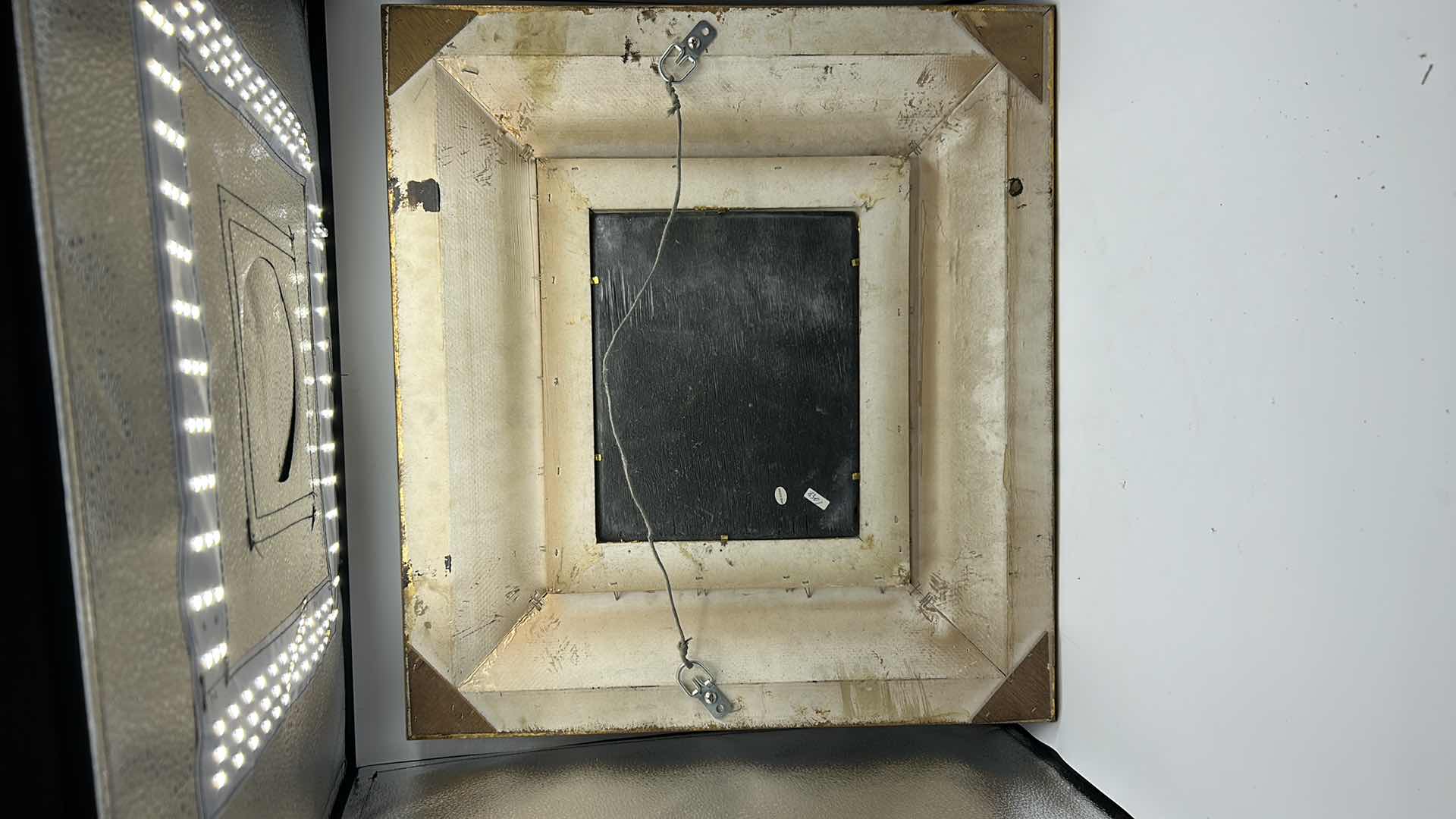 Photo 1 of ORNATE GOLD FRAMED ART WORK DOGS SIGNED PAINTING 22” x 20”