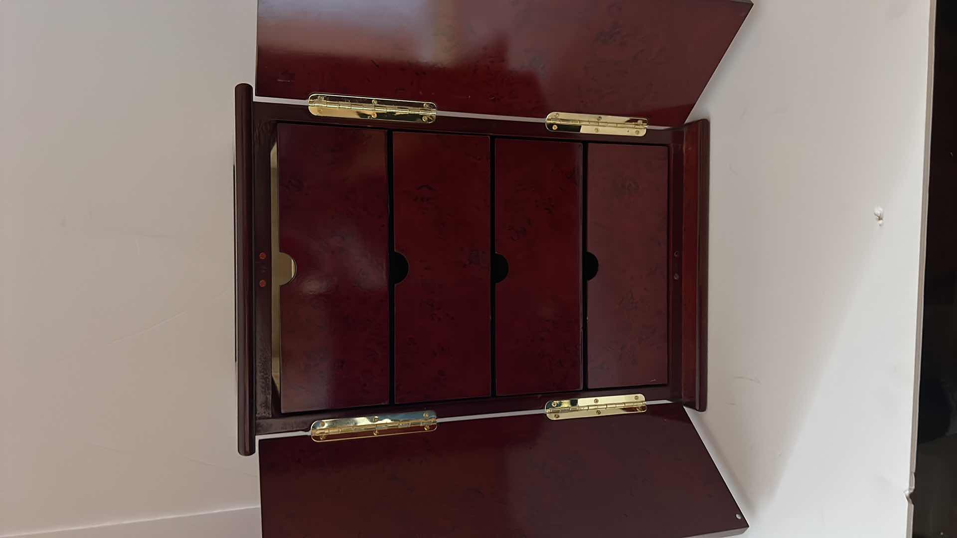 Photo 1 of HIGH END THOMAS PACCONI ELEGANTLY MADE WOOD WATCH AND JEWELRY BOX 11” x 10” x H16”