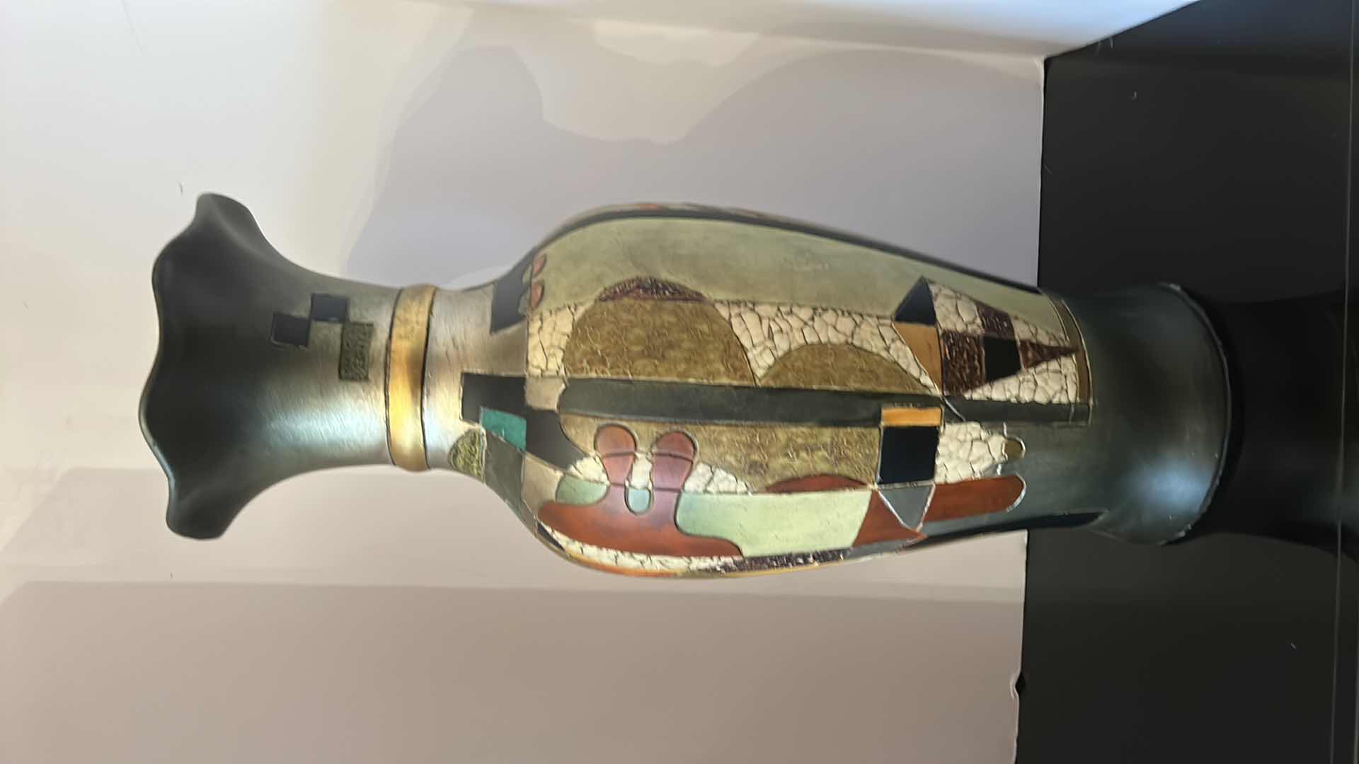 Photo 1 of ABSTRACT CERAMIC VASE H24”