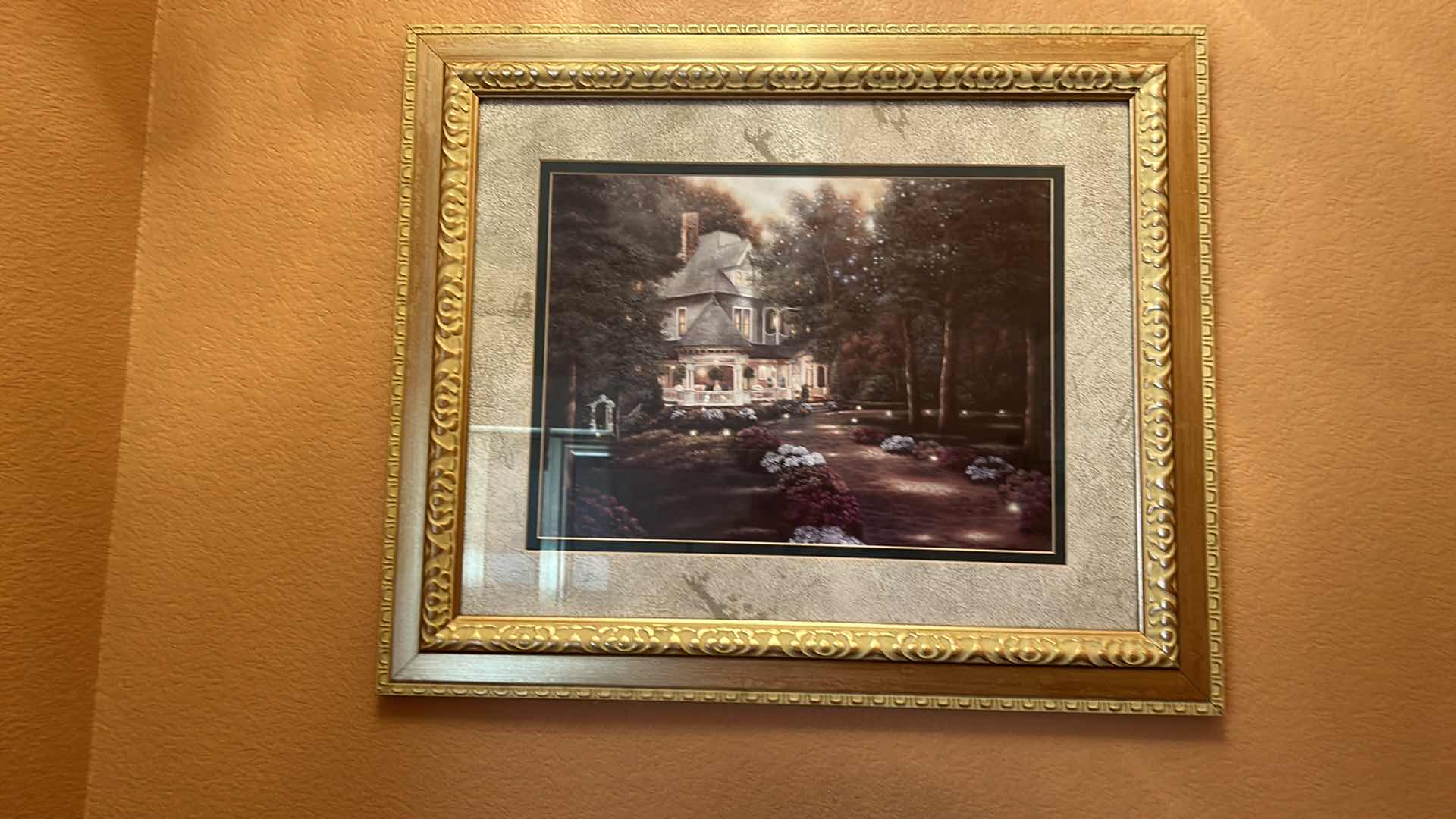 Photo 1 of ARTWORK GOLD FRAMED COUNTRY COTTAGE 24” x 20”