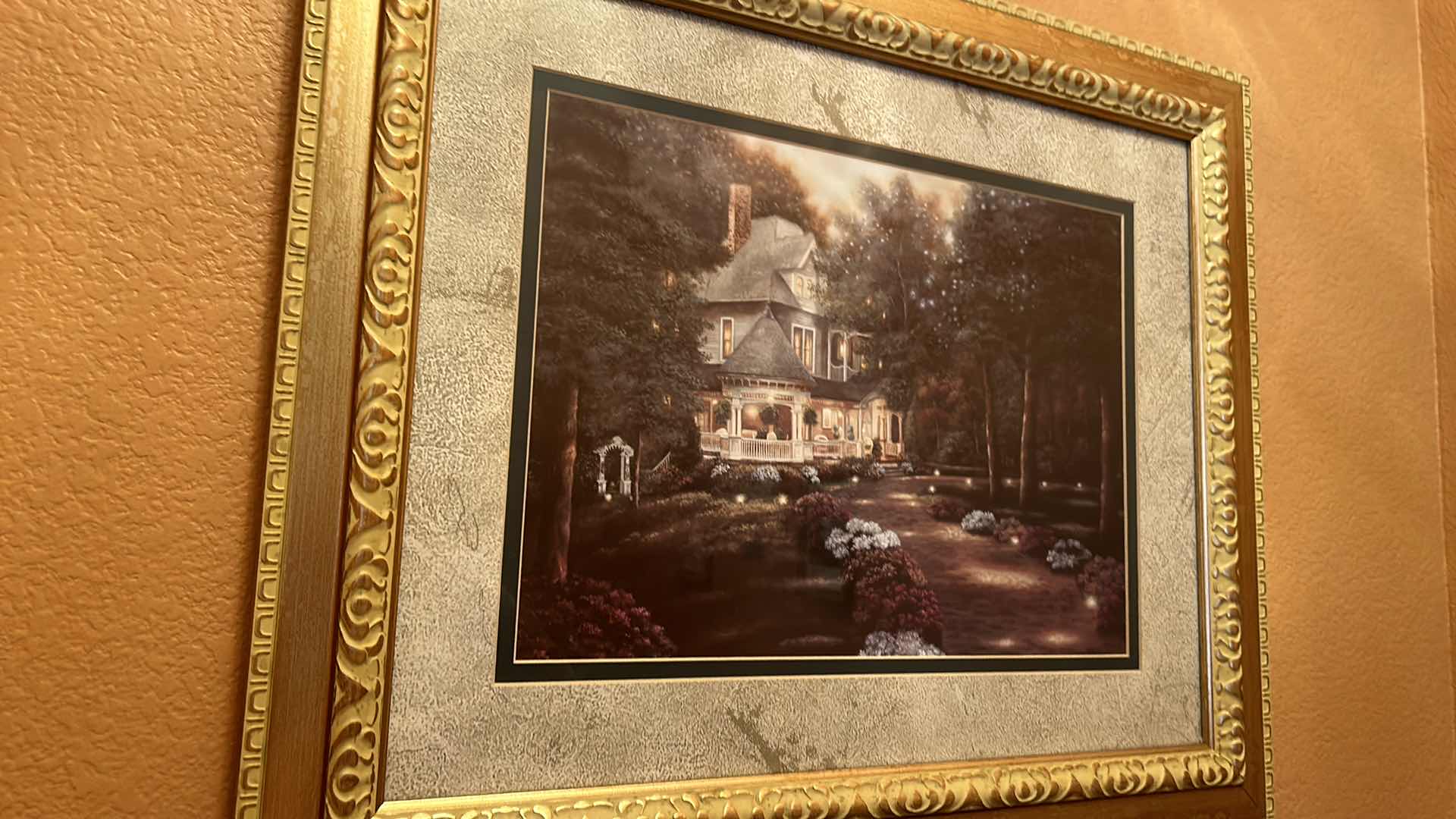 Photo 1 of ARTWORK GOLD FRAMED COUNTRY COTTAGE 24” x 20”