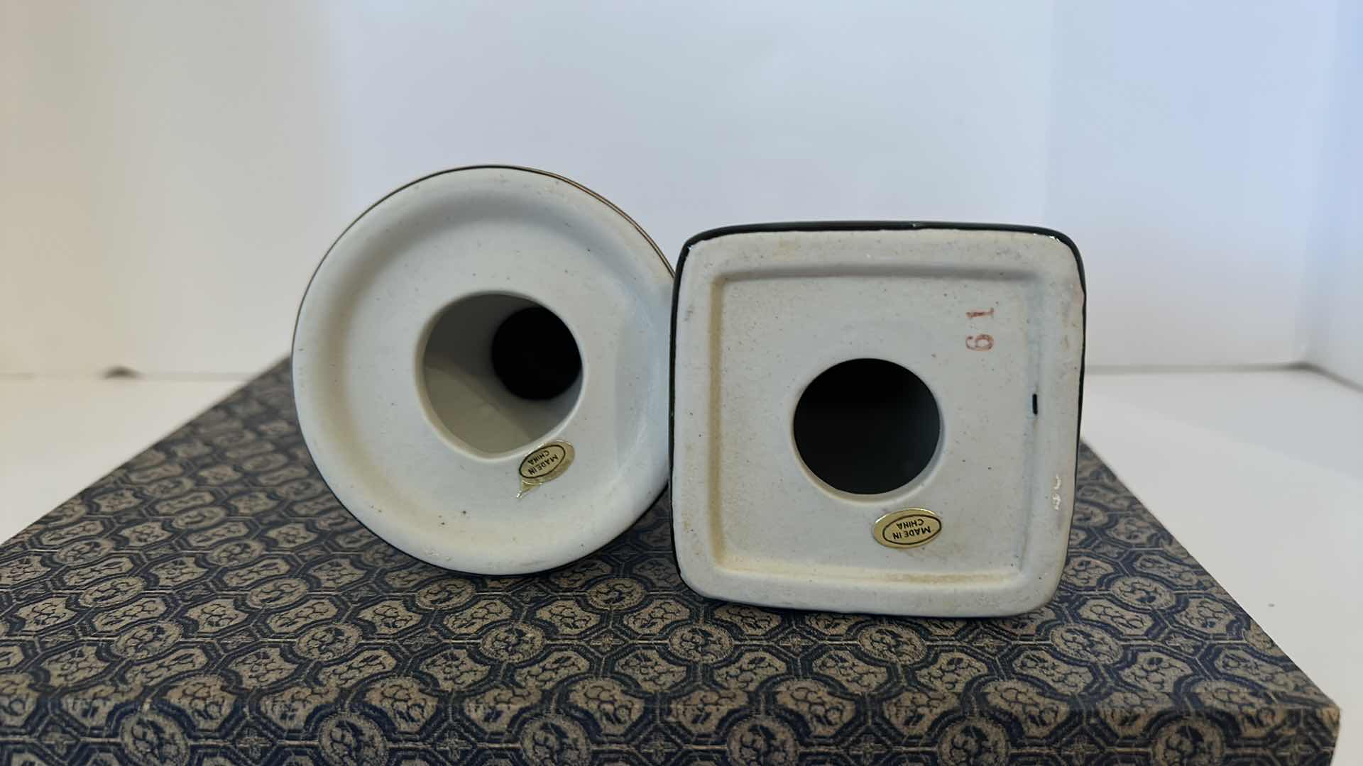 Photo 1 of 2 PIECE ASIAN INSPIRED HOME DECOR, DRAGON DESIGN CANDLEHOLDERS TALLEST H7”