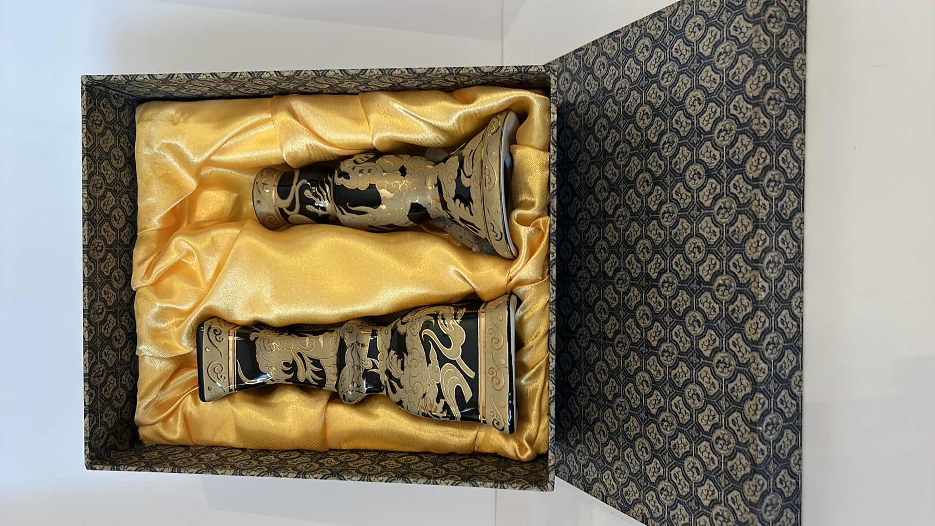 Photo 1 of 2 PIECE ASIAN INSPIRED HOME DECOR, DRAGON DESIGN CANDLEHOLDERS TALLEST H7”