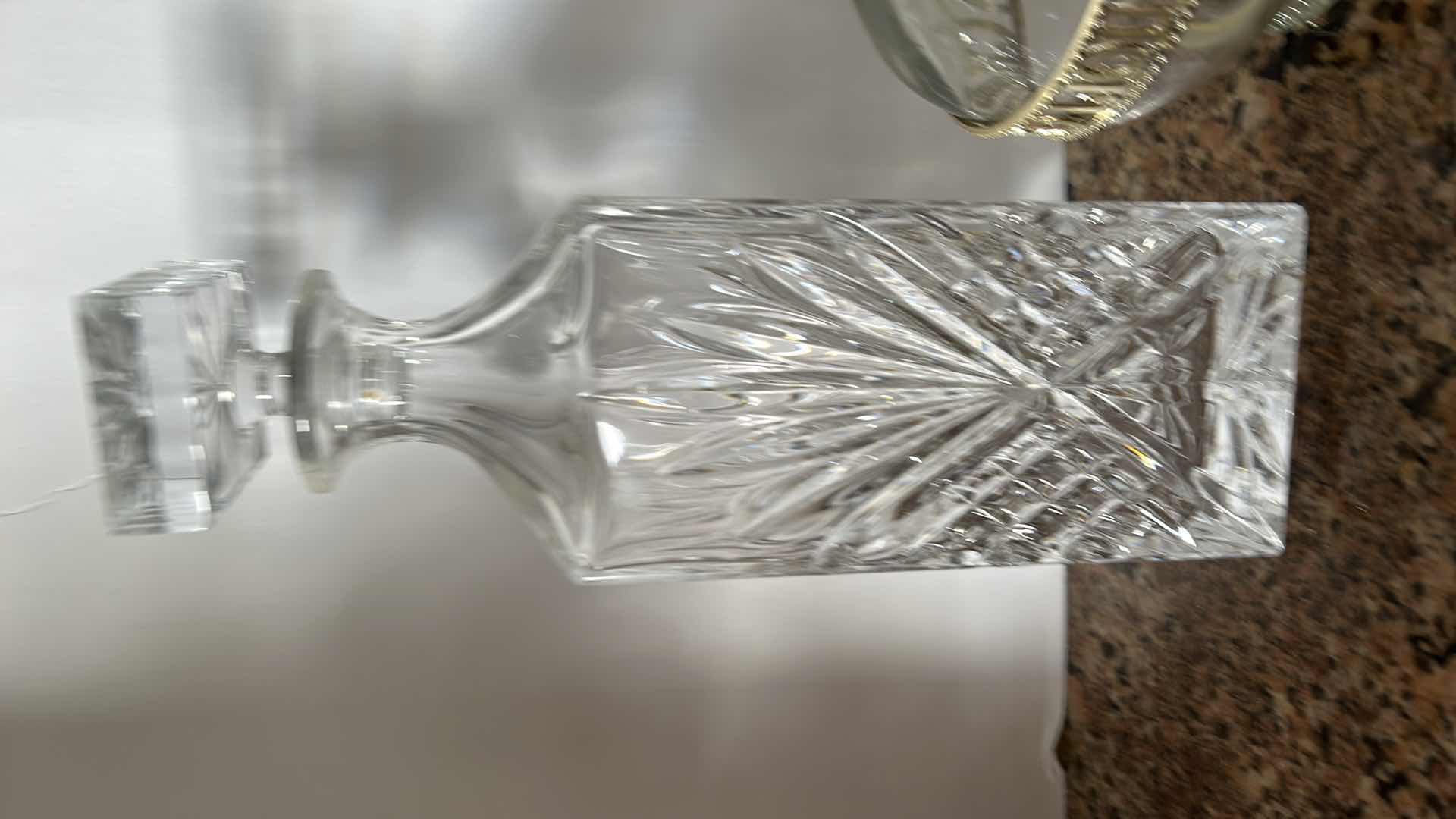 Photo 1 of CRYSTAL DECANTER AND DECORATIVE BOTTLE
