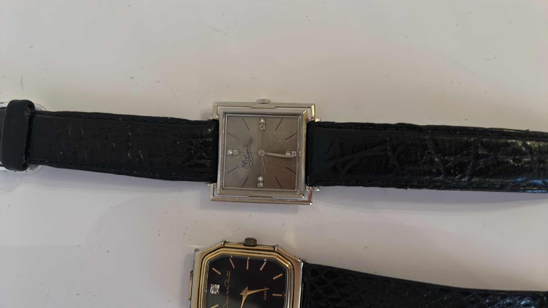 View 9 of TWO HIGH END DESIGNER WATCHES, ONE STAMPED 14 K GOLD, BOTH W DIAMONDS, ONE OSCAR DE LA RENTA