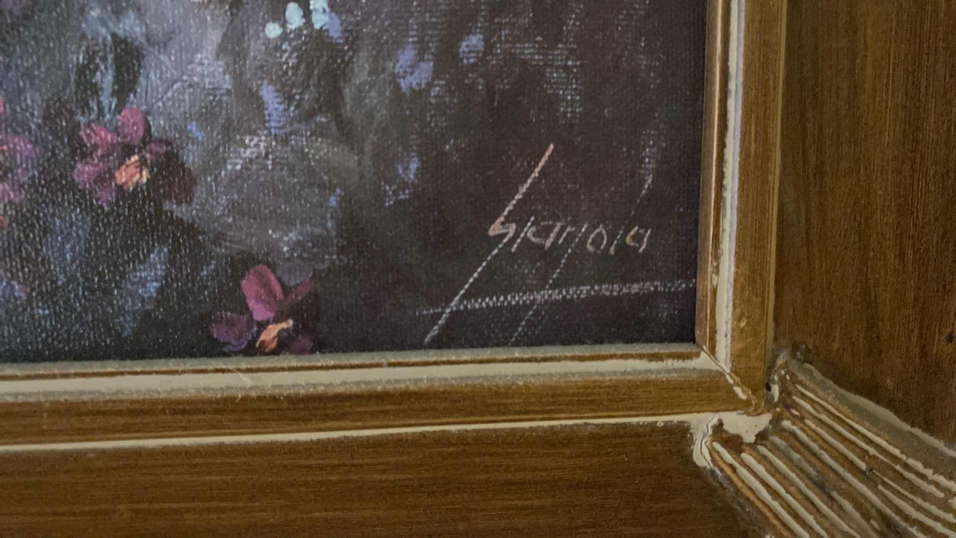 Photo 1 of WOOD FRAMED ARTWORK, SEASCAPE SIGNED 39” X 32”