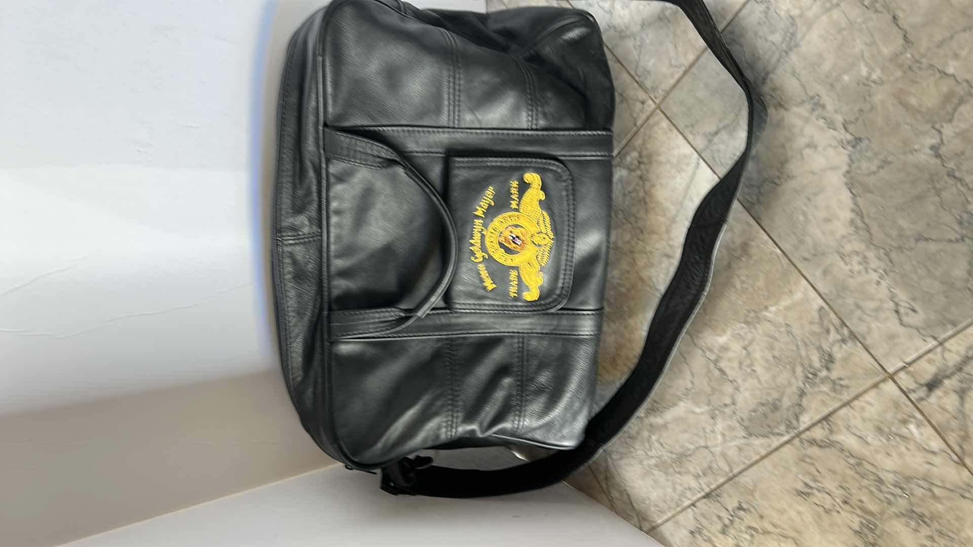 Photo 1 of METRO GOLDWYN MAYER EMBROIDERED GENUINE LEATHER TRAVEL BAG