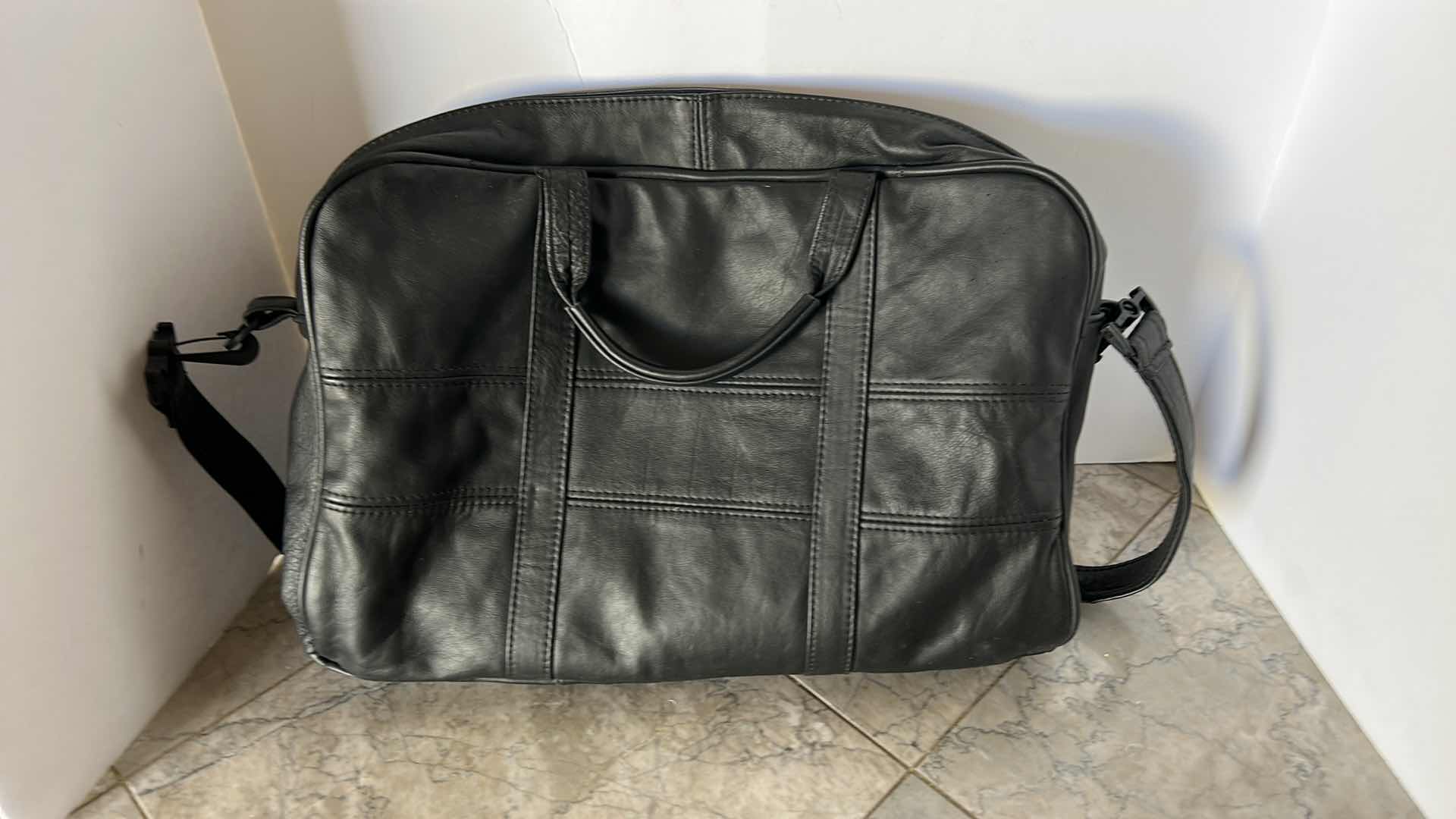 Photo 1 of METRO GOLDWYN MAYER EMBROIDERED GENUINE LEATHER TRAVEL BAG